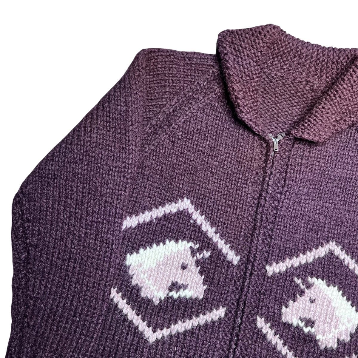 Other Vintage 1960s Cowichan Wool Horse Barn Horses Knit Sweater Size US M / EU 48-50 / 2 - 14 Thumbnail