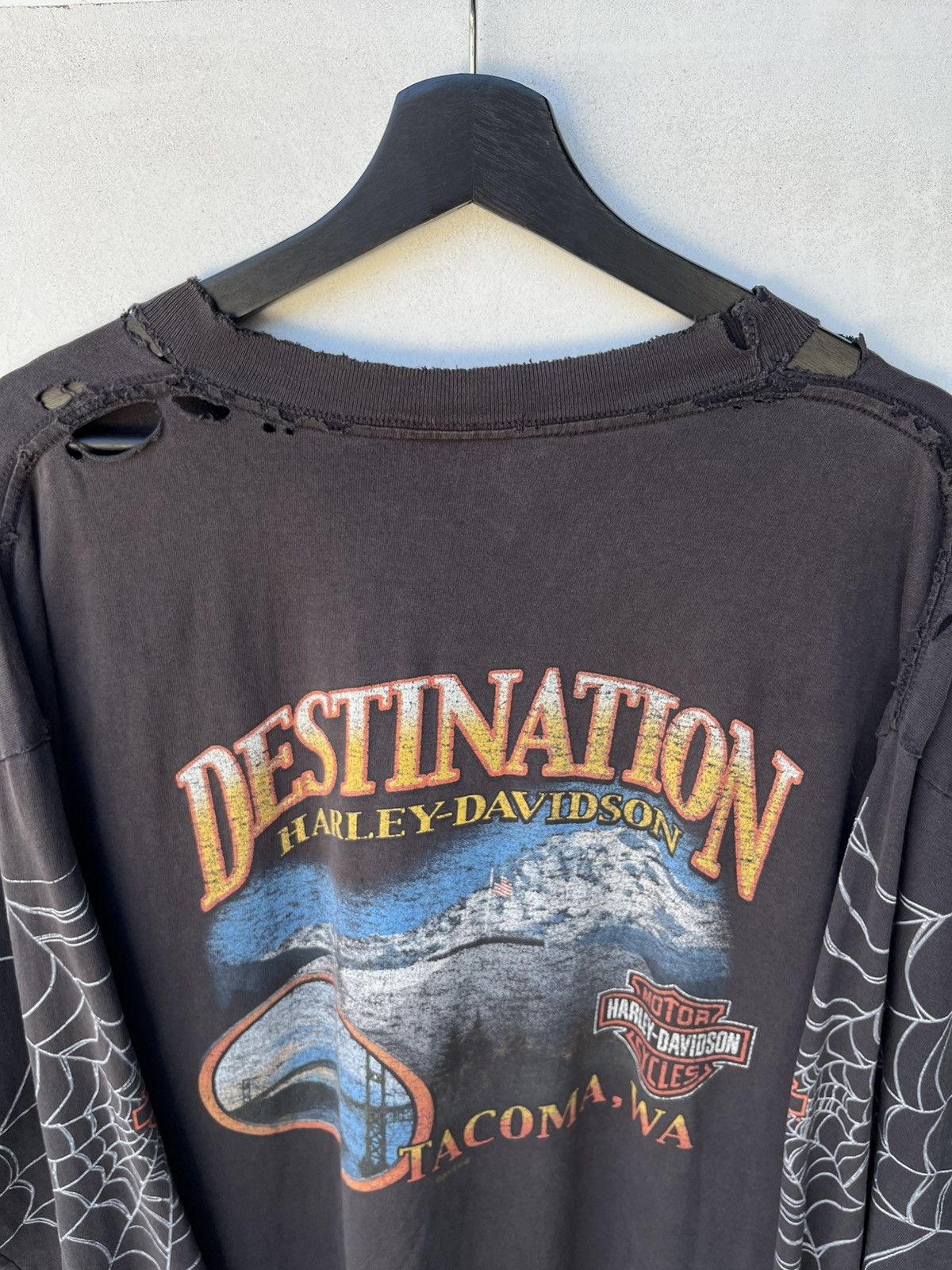 Harley Davidson Vintage Faded Harley Davidson Spider Longsleeve Size XL Size US XL / EU 56 / 4 - 6 Thumbnail