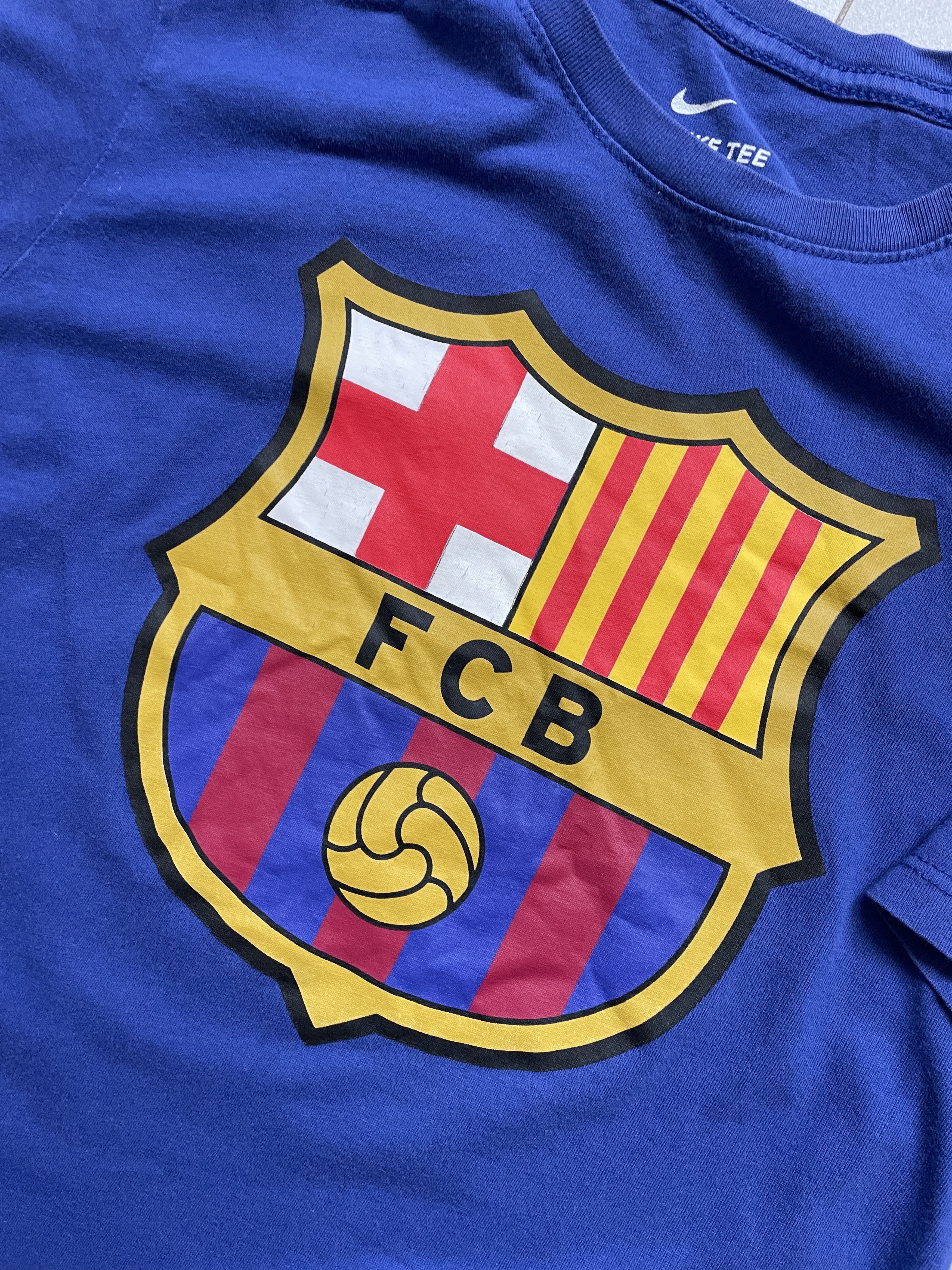 Nike Y2K NIKE BLUE FC BARCELONA SOCCER BLOKE BLOKECORE TEE Size US S / EU 44-46 / 1 - 4 Thumbnail