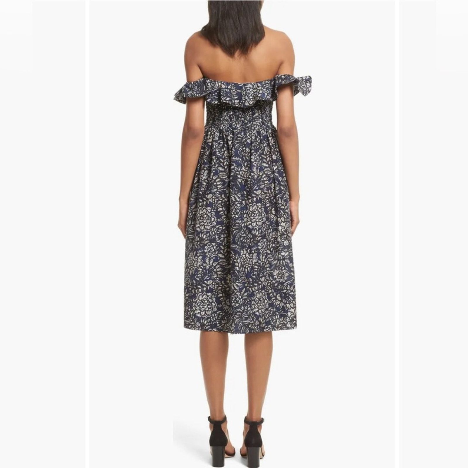Apiece Apart Apiece Apart Novella Maria Off The Shoulder Floral Dress Size S / US 4 / IT 40 - 7 Thumbnail