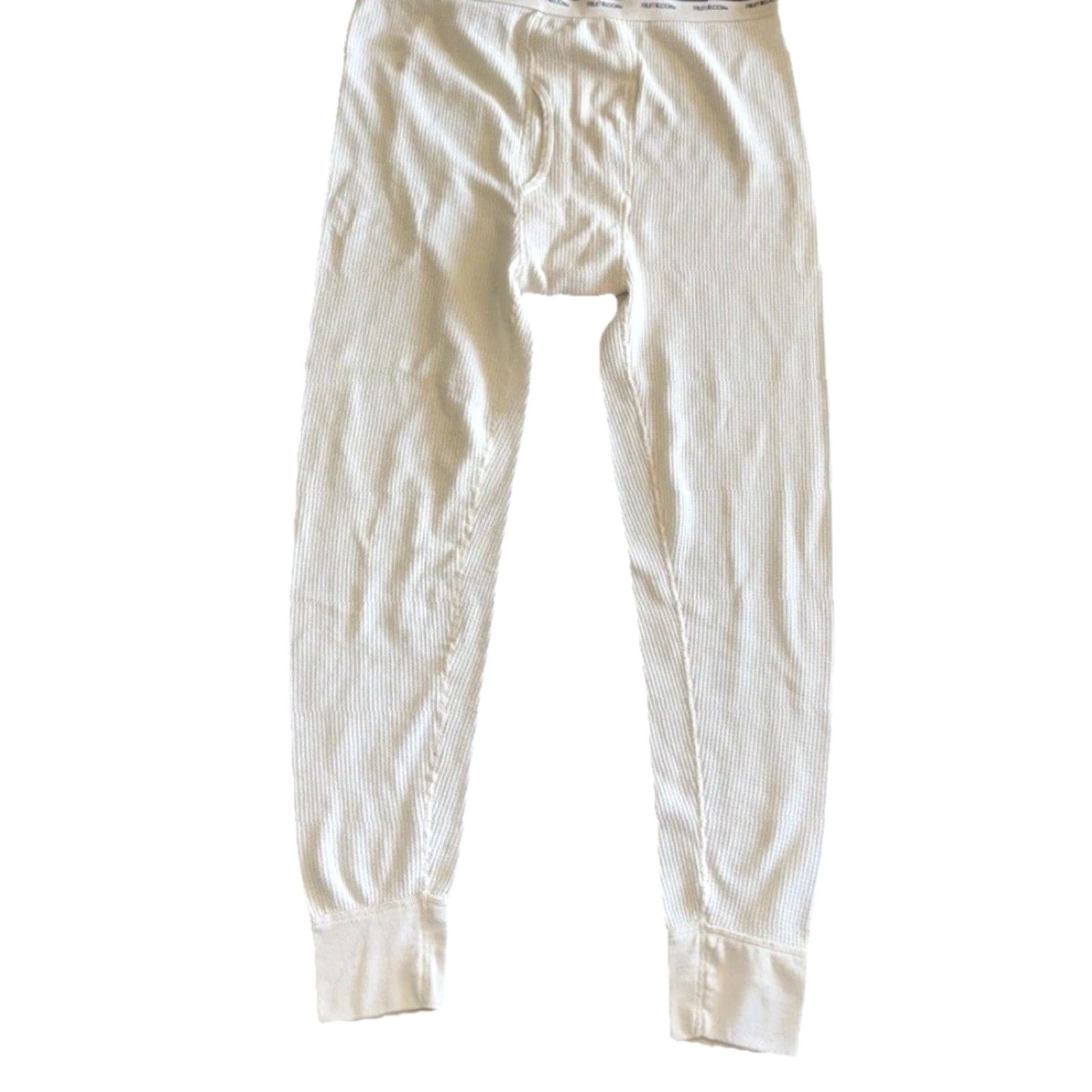 Fruit Of The Loom Fruit Of The Loom Thermal Waffle Long Johns Underwear Men’s XL Cream Pants Only Mens X L Cotton Polyester Vintage Warmth Retro 90s Size US 36 / EU 52 - 2 Thumbnail
