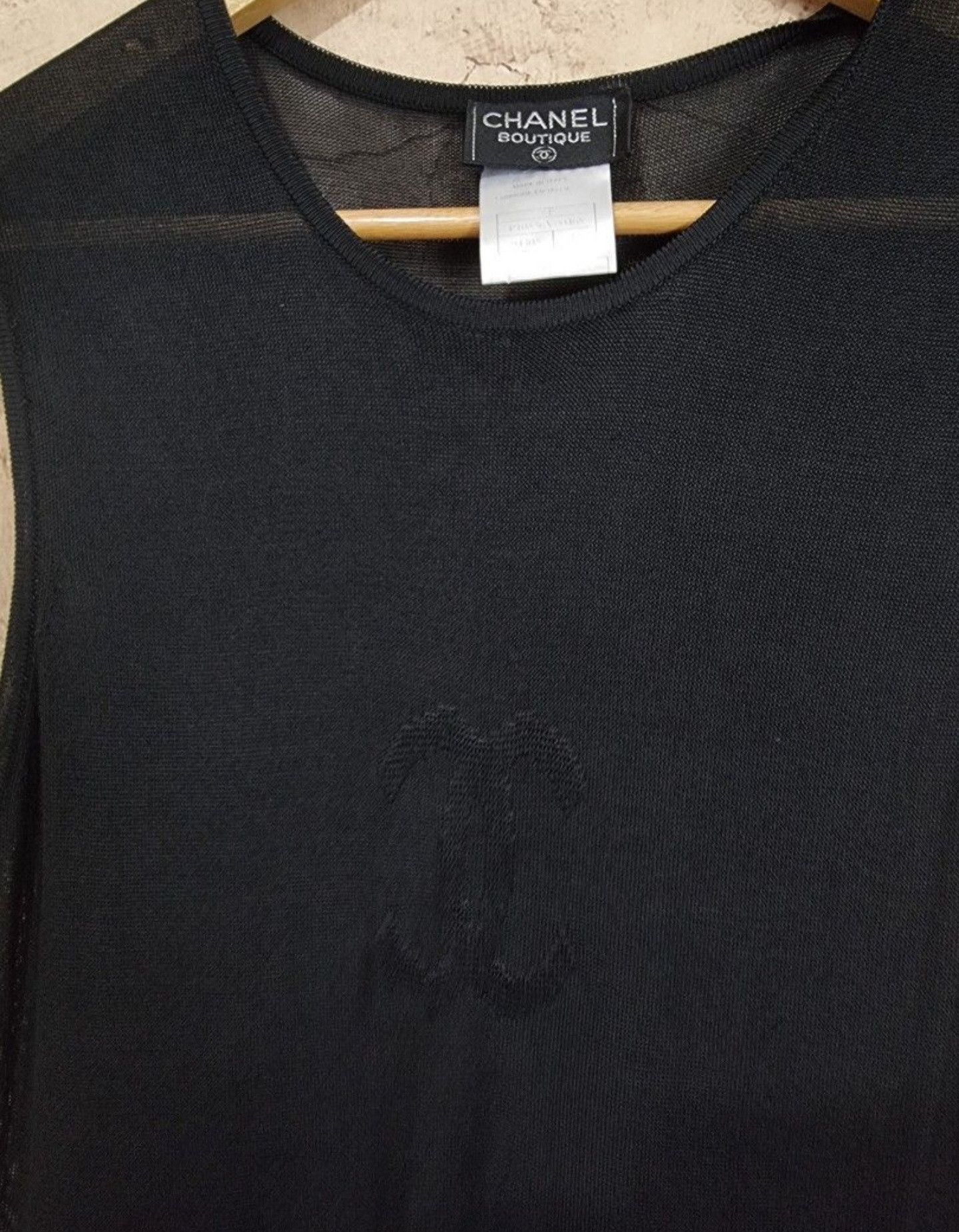 Chanel Chanel 98P See Through CC Logo Tops Size M / US 6-8 / IT 42-44 - 4 Thumbnail