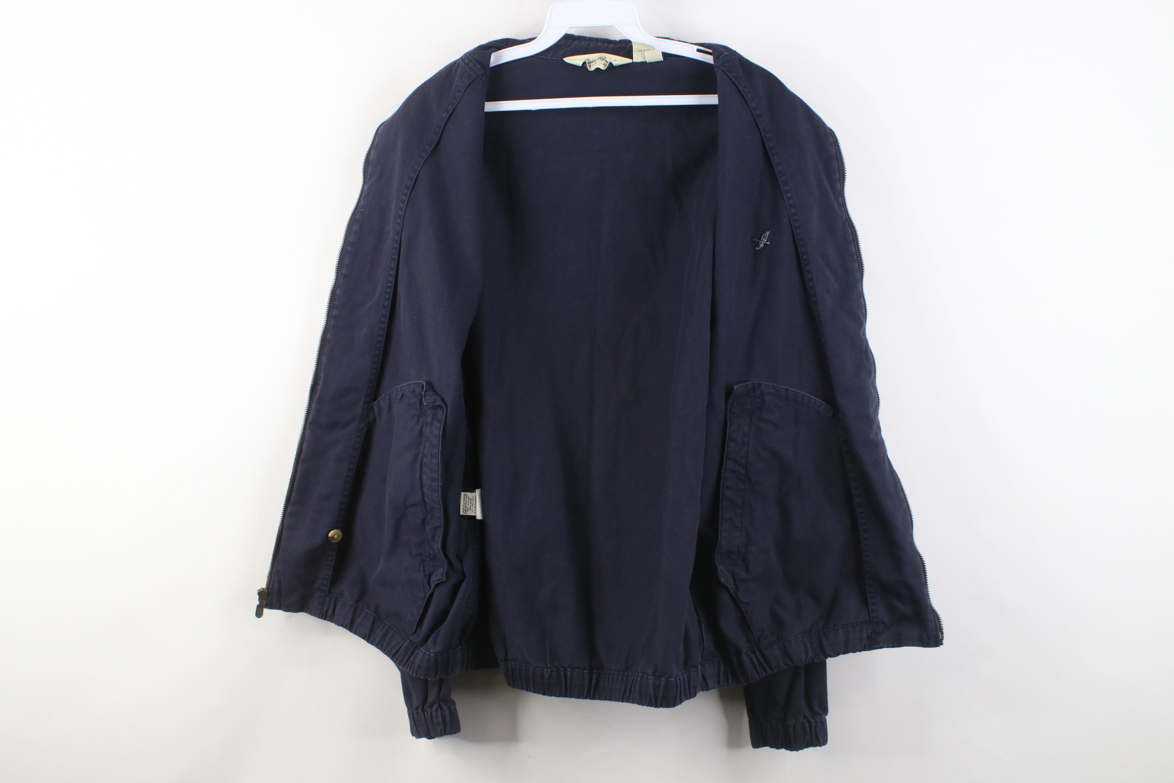 Eddie Bauer Vintage 90s Eddie Bauer Cotton Twill Bomber Jacket Navy Blue Size US M / EU 48-50 / 2 - 12 Thumbnail