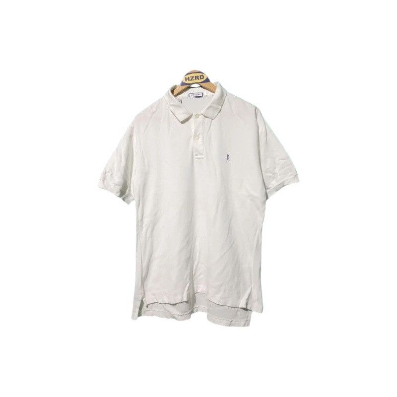 Yves Saint Laurent Vintage Yves Saint Laurent White Small Logo Polos Size US L / EU 52-54 / 3 - 1 Thumbnail