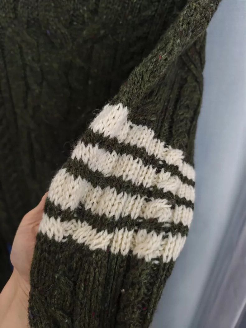 Thom Browne THOM BROWNE Dark green four-bar sweater 2502-Nextarrow Size US S / EU 44-46 / 1 - 2 Thumbnail