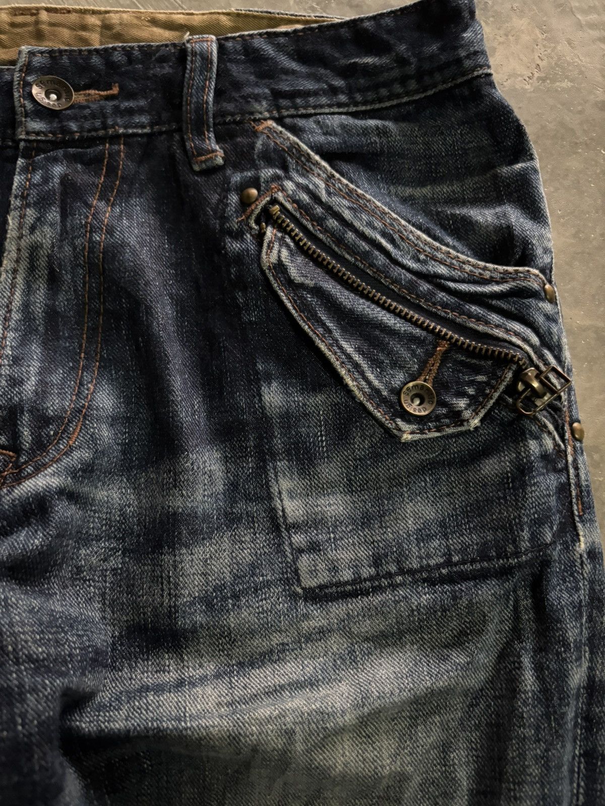 If Six Was Nine Distressed Flare SEMANTIC DESIGN punk grunge style japanese Size US 31 - 8 Thumbnail