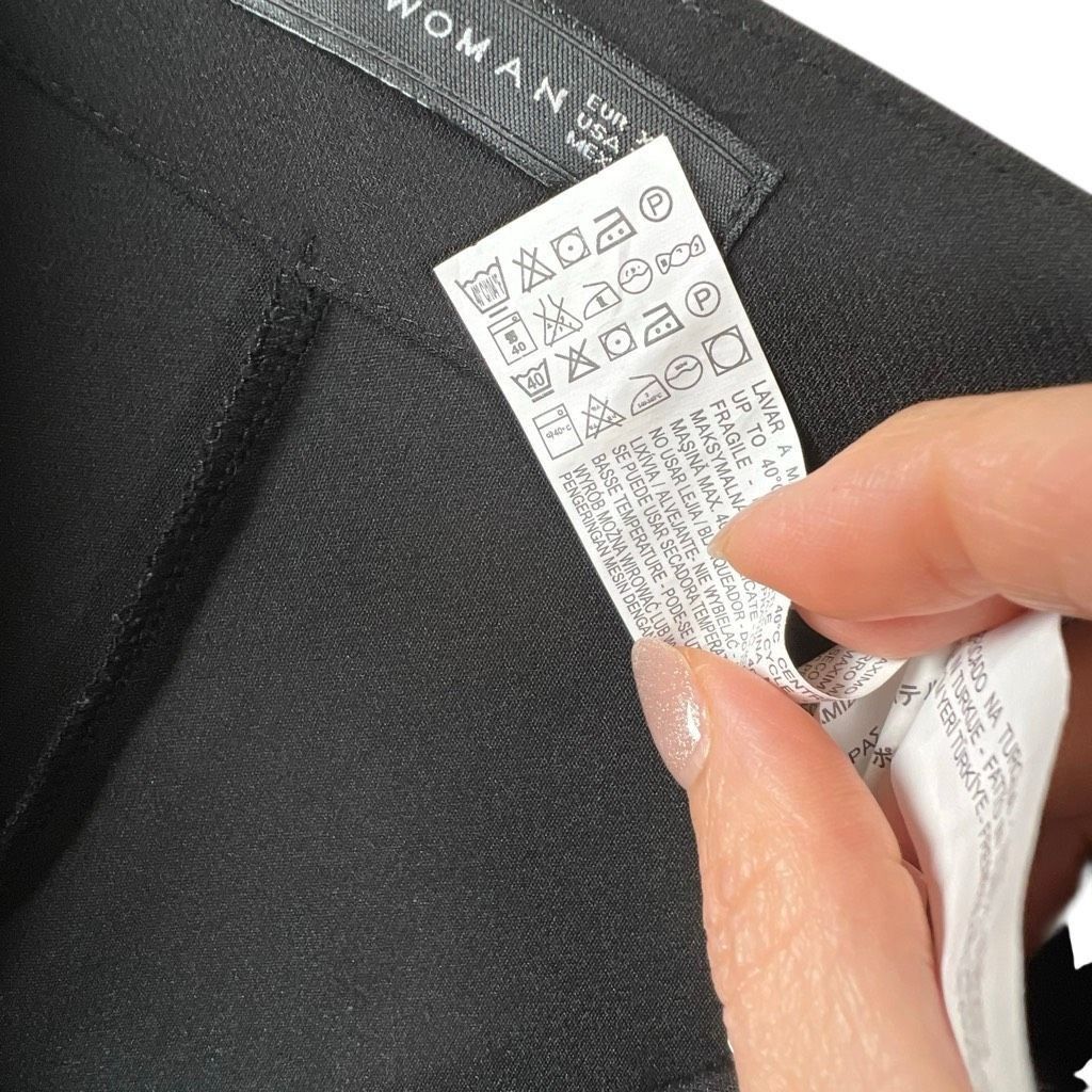 Zara Zara Woman High-Rise Leggings with Zip Detail Black XS Size 25" / US 0 / IT 36 - 7 Thumbnail