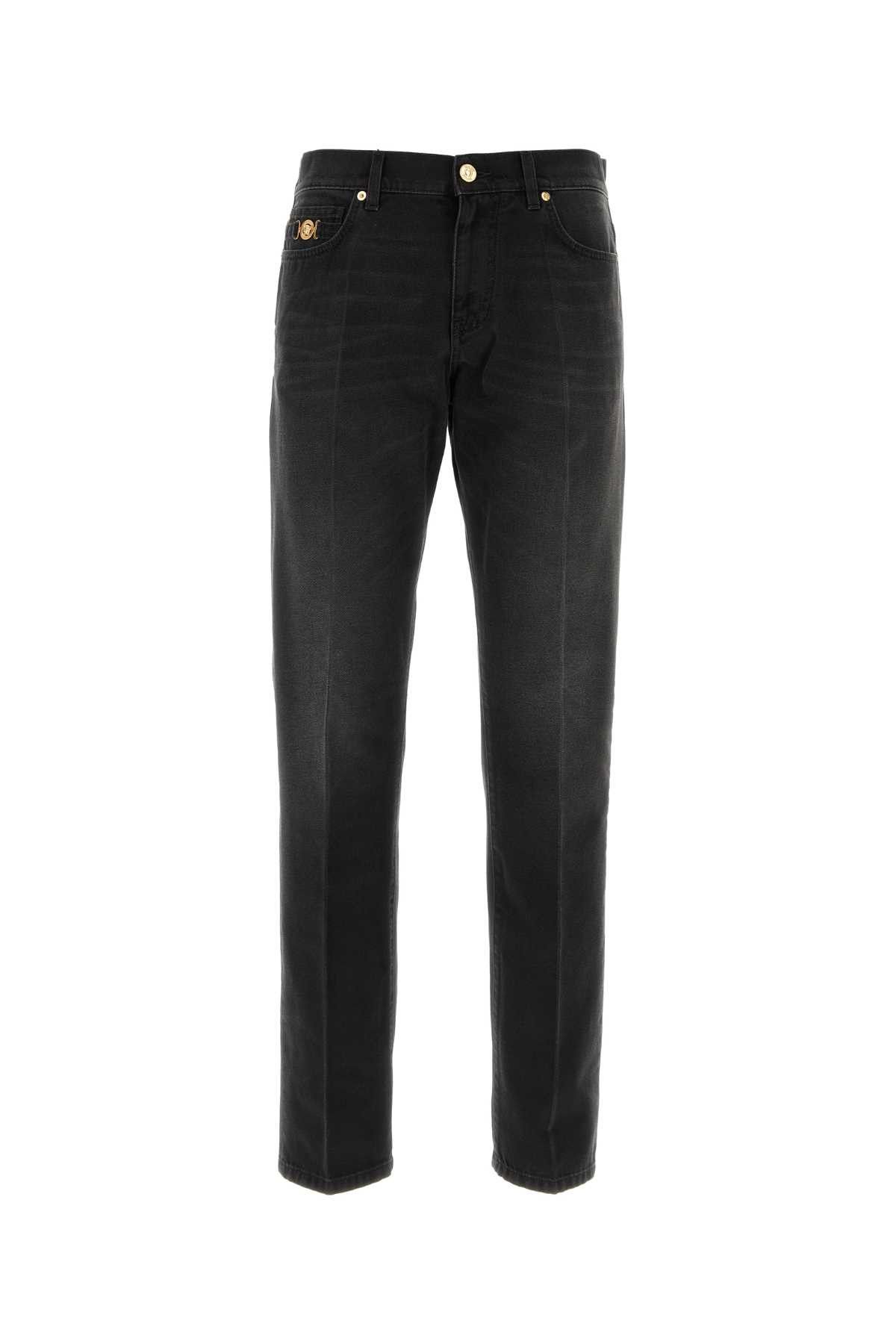 image of Versace Black Denim Jeans, Men's (Size 34)
