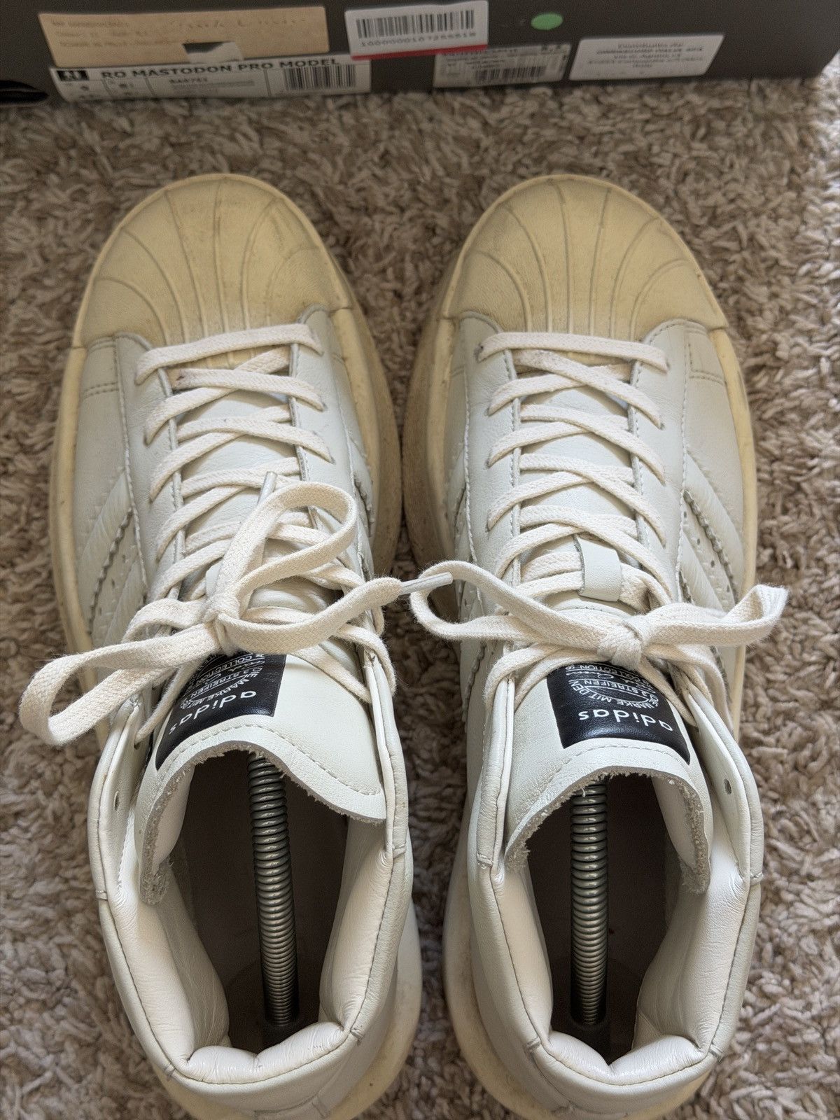 Adidas × Rick Owens Mastodon White Pro Model Size US 9 / EU 42 - 3 Thumbnail