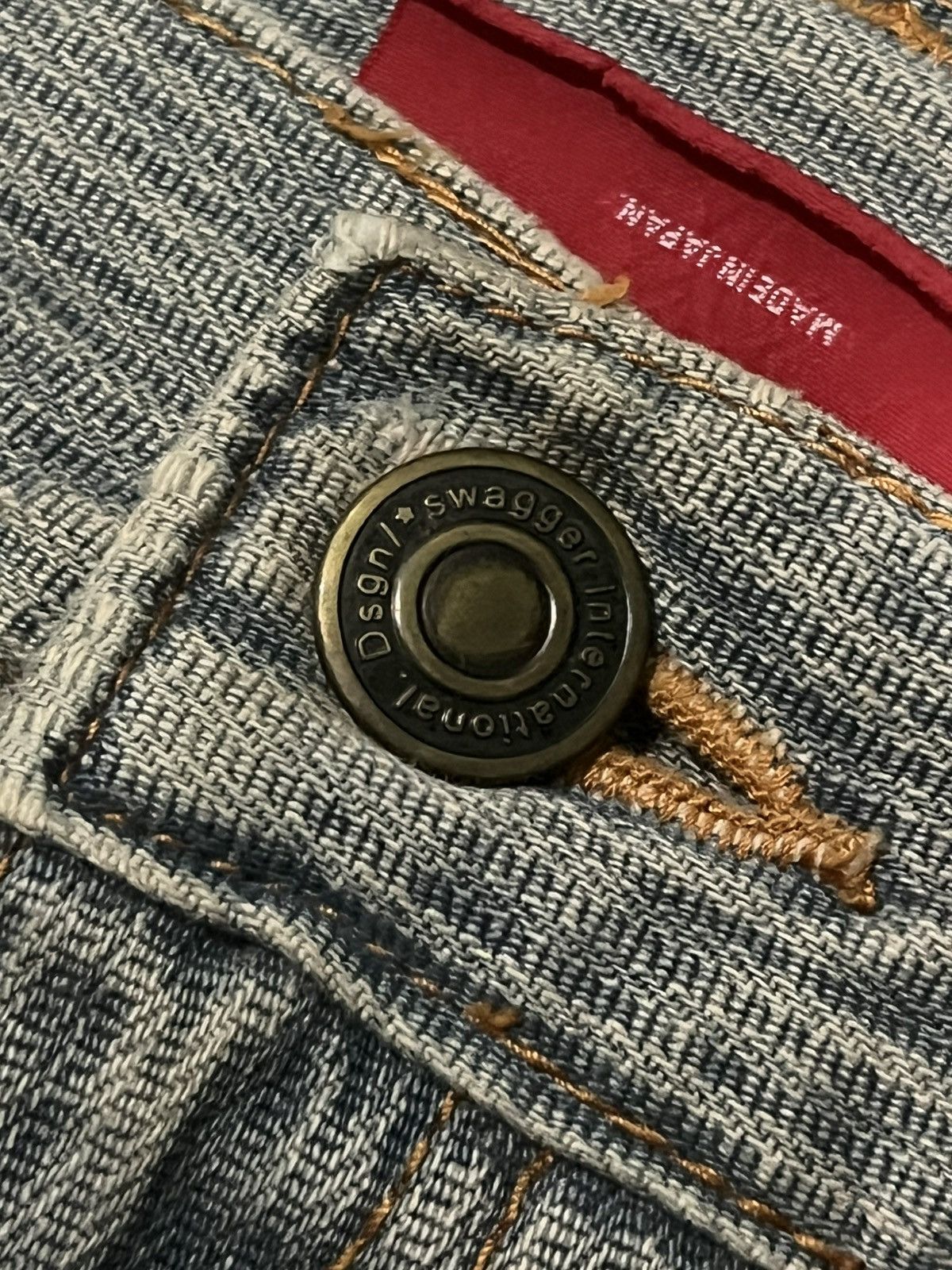 Japanese Brand × PHENOMENON × Swagger Vintage Japanese Brand Swagger Distress Stripe Straight Jean Size US 32 / EU 48 - 5 Thumbnail