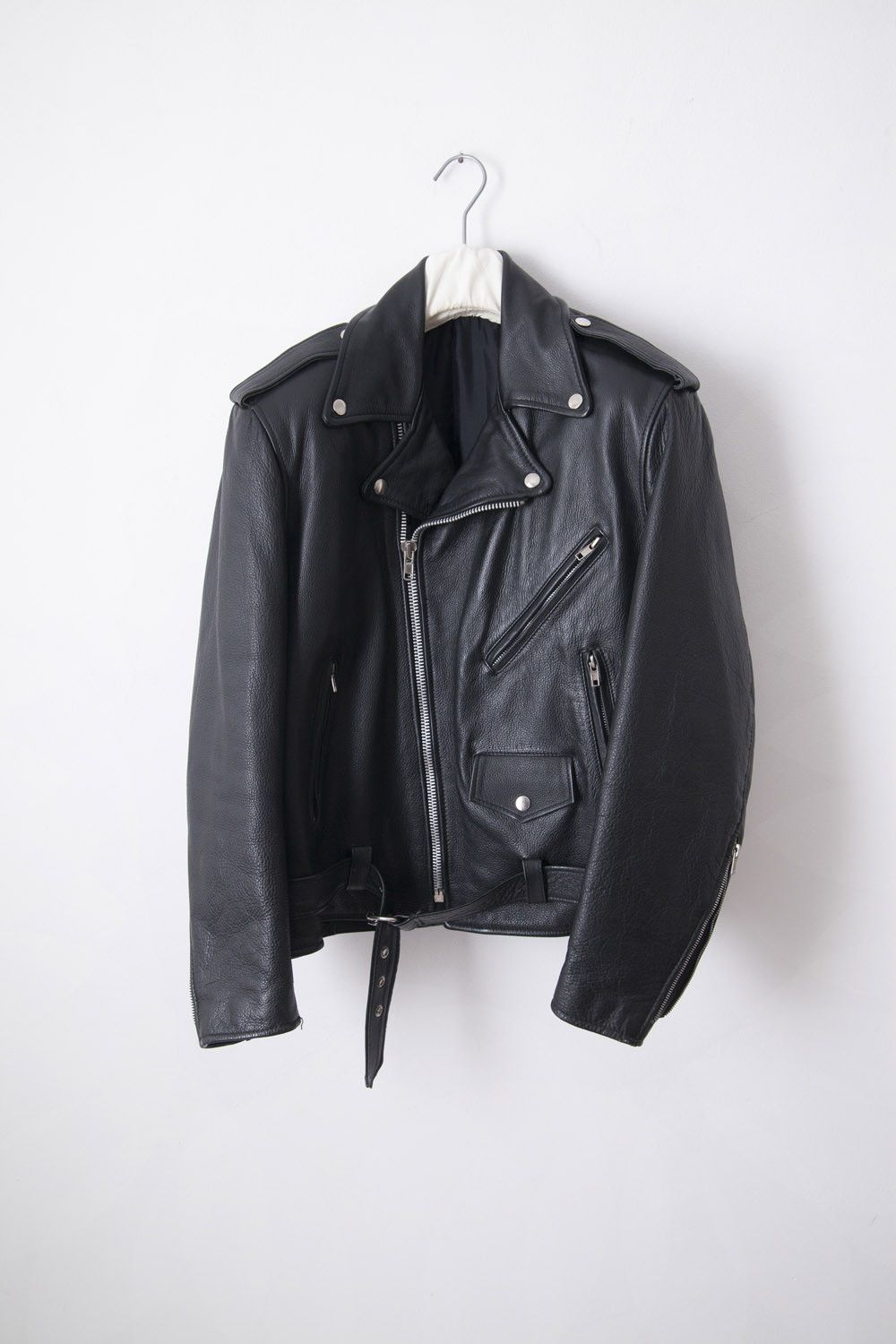 Vintage Vintage 1990's black leather perfecto jacket Size US M / EU 48-50 / 2 - 1 Thumbnail