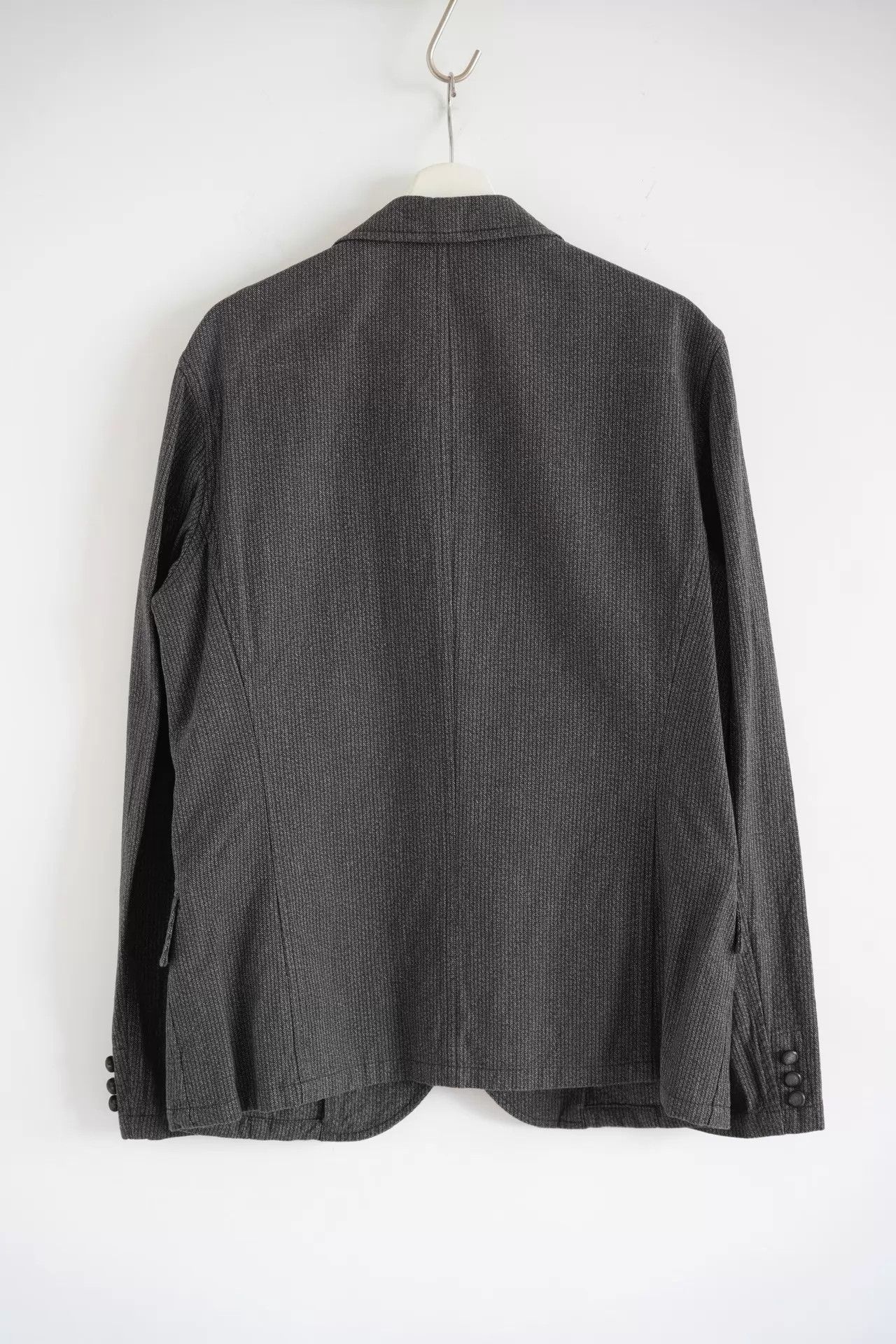 Yohji Yamamoto Yohji Yamamoto 10SS Grey Striped Blazer w/ Badge Size US L / EU 52-54 / 3 - 2 Thumbnail