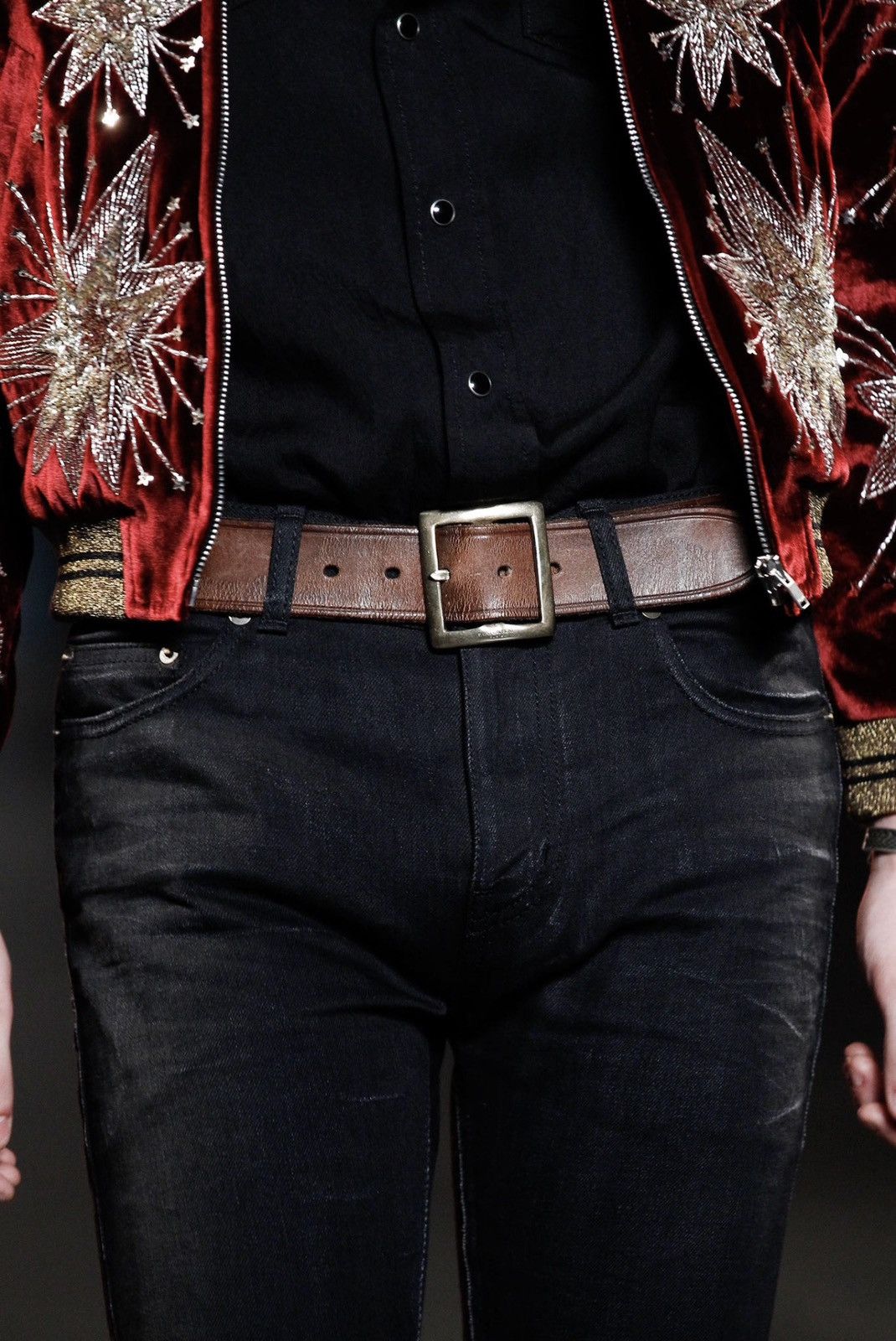 Saint Laurent Paris *RARE* Saint Laurent Paris SS15 Star Velvet Jacket Size US XS / EU 42 / 0 - 11 Thumbnail