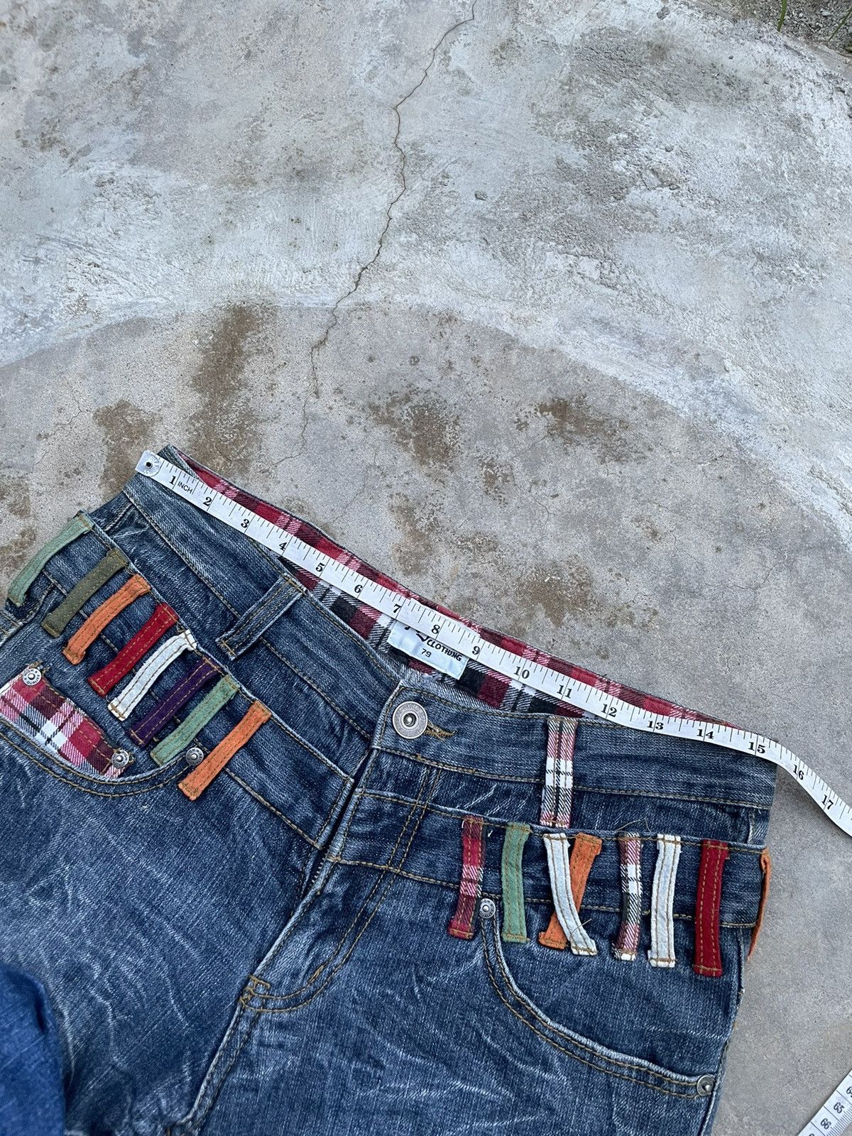 Japanese Brand Nylaus Double Waist Acid Wash Short Size US 31 - 7 Thumbnail