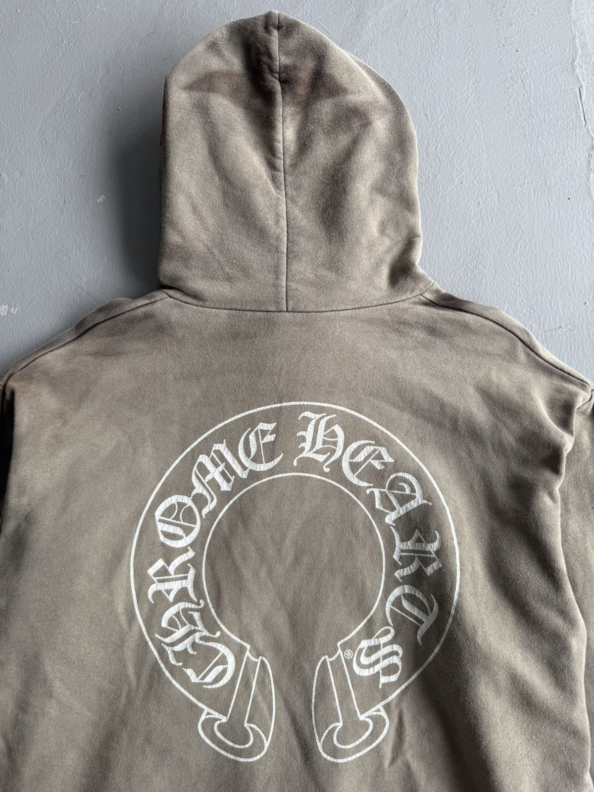 Chrome Hearts Trashed Faded - Horseshoe Floral Hoodie Size US M / EU 48-50 / 2 - 4 Thumbnail
