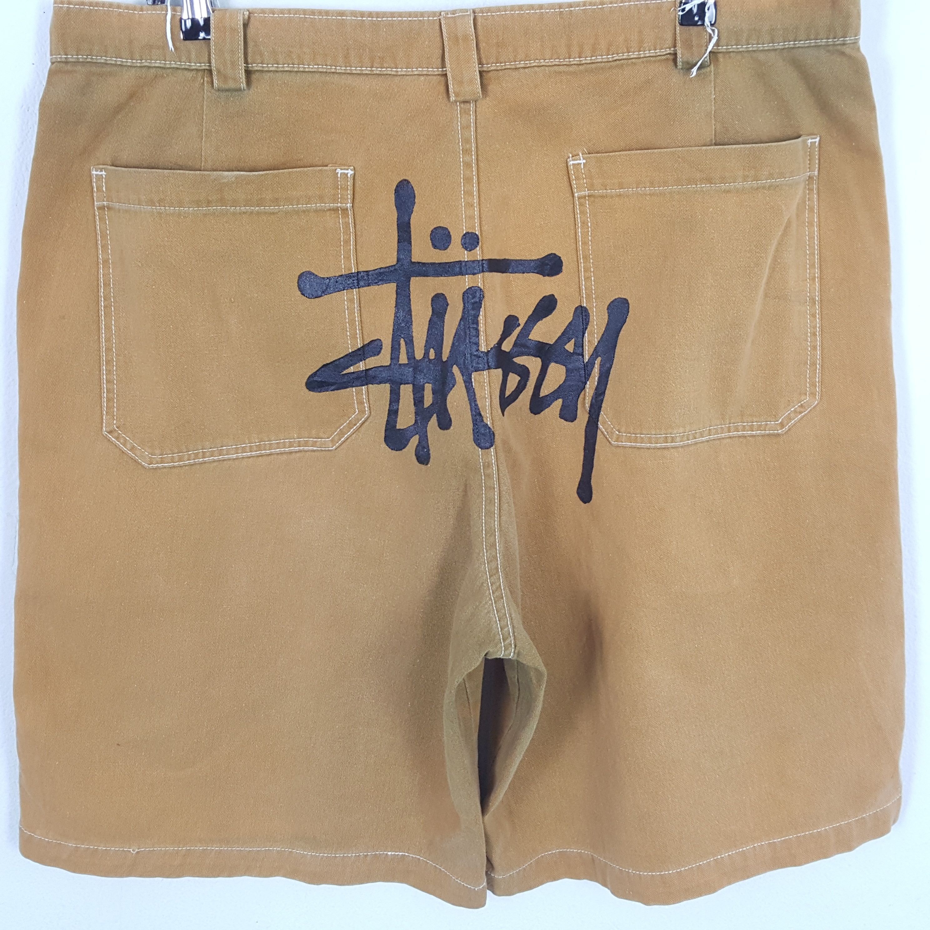 Stussy × Vintage STUSSY Streetwear Style Custom Art Short Pants Size US 37 - 2 Thumbnail
