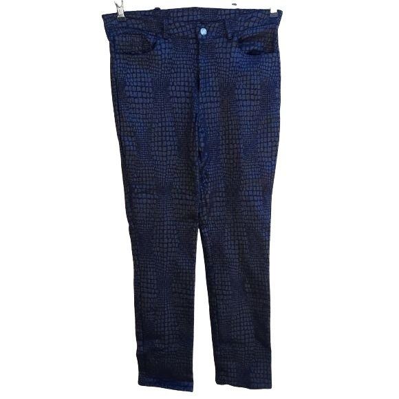 Vintage Vtg Cartise Cigarette Pant Sz 8 Black Alligator Textured Fau Size 30" / US 8 / IT 44 - 5 Thumbnail