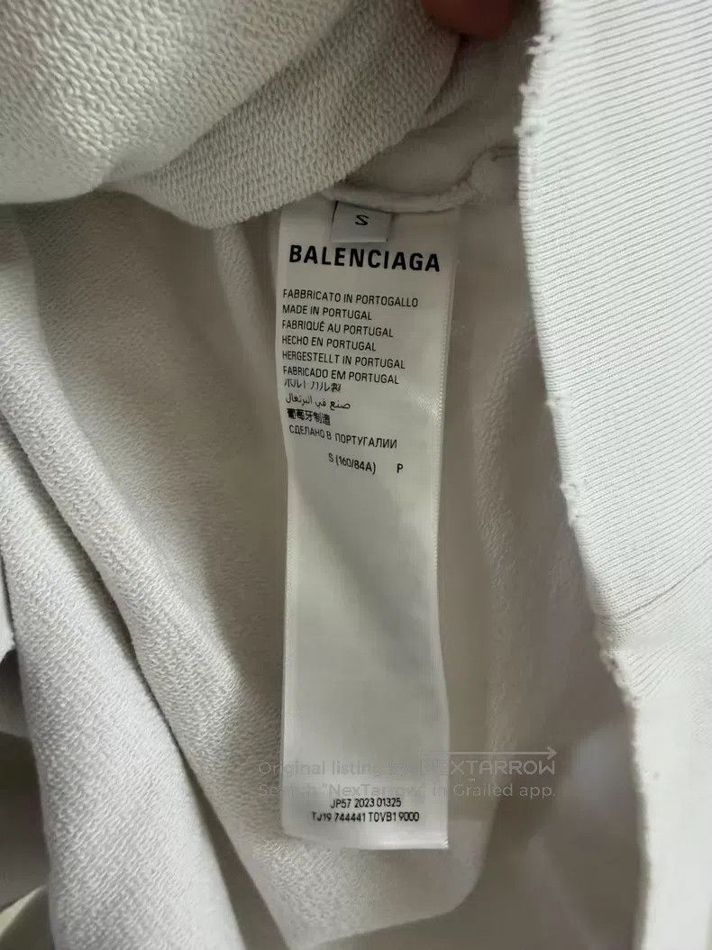 Balenciaga Balenciaga Ripped Letter Printed Hooded Sweatshirt Size US S / EU 44-46 / 1 - 4 Thumbnail