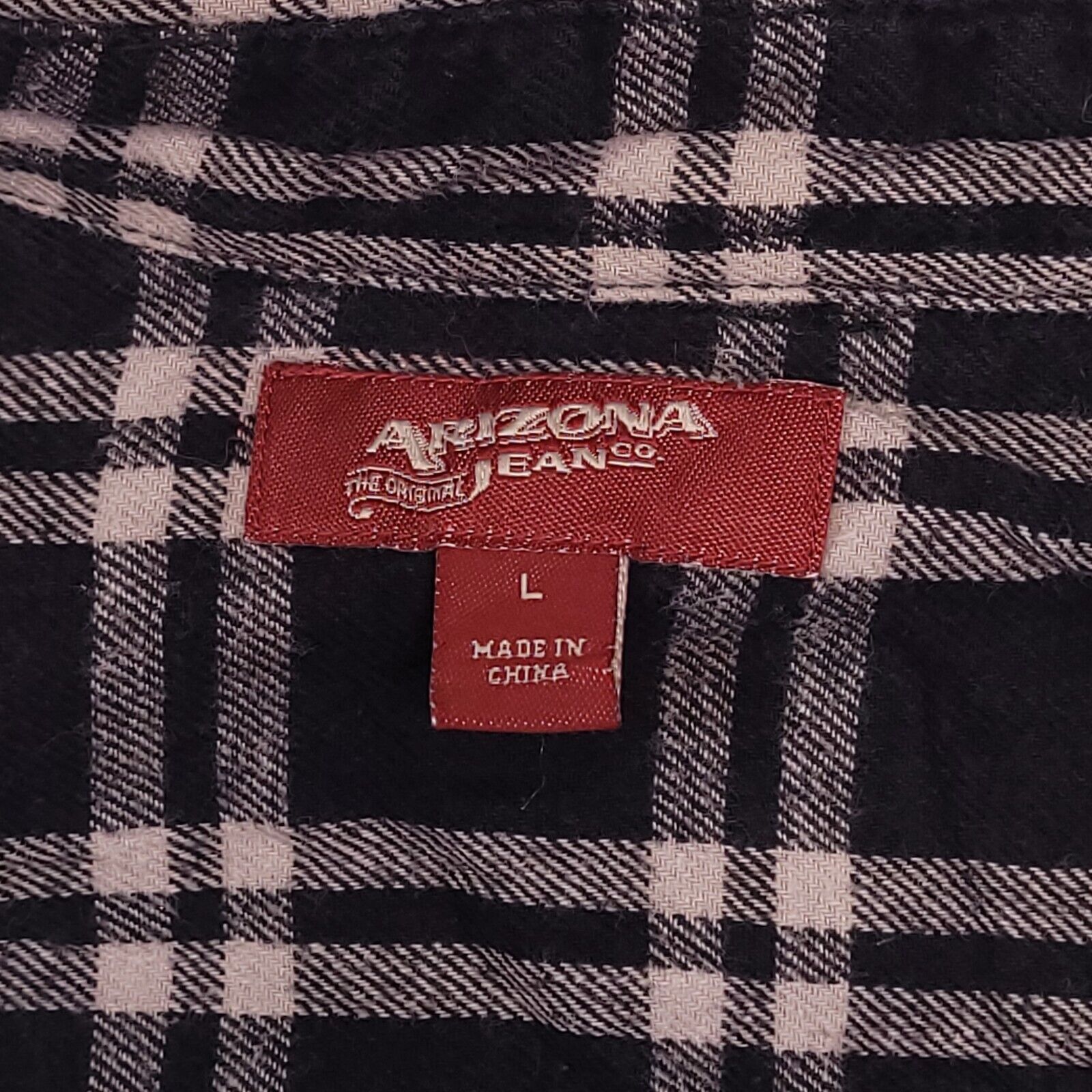 Arizona Jean Co. Arizona Jean Co Windowpane Flannel Shirt Womens Size L Black Size L / US 10 / IT 46 - 3 Thumbnail