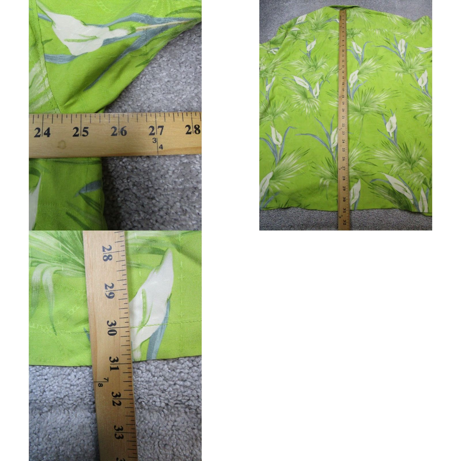 Tommy Bahama Tommy Bahama Shirt Mens XL Green Silk Floral Button-Up Size US XL / EU 56 / 4 - 8 Thumbnail