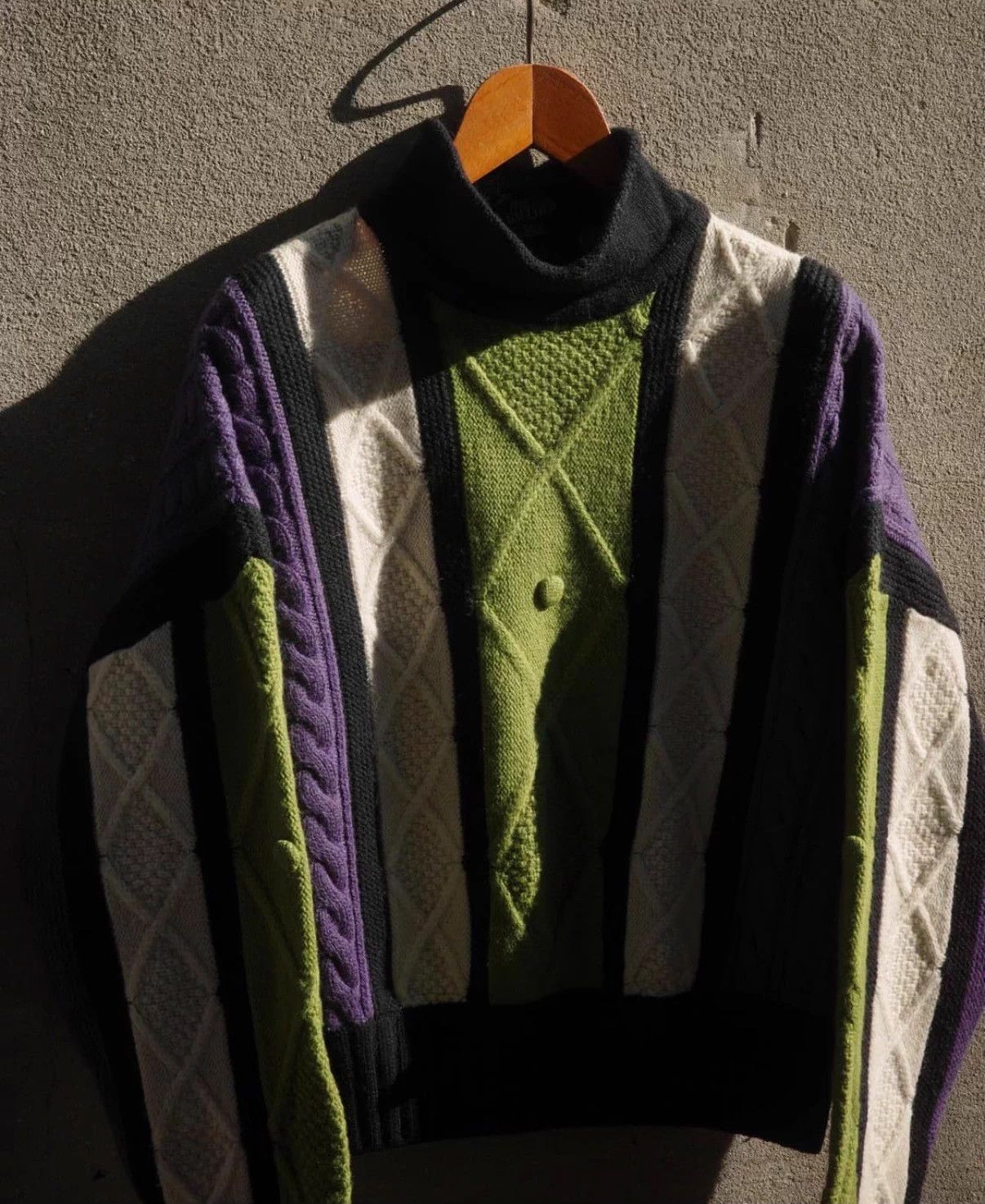 Jean Paul Gaultier JPGaultier 90s Color Block Bobble Chunky Knit Sweater Size L / US 10 / IT 46 - 2 Thumbnail