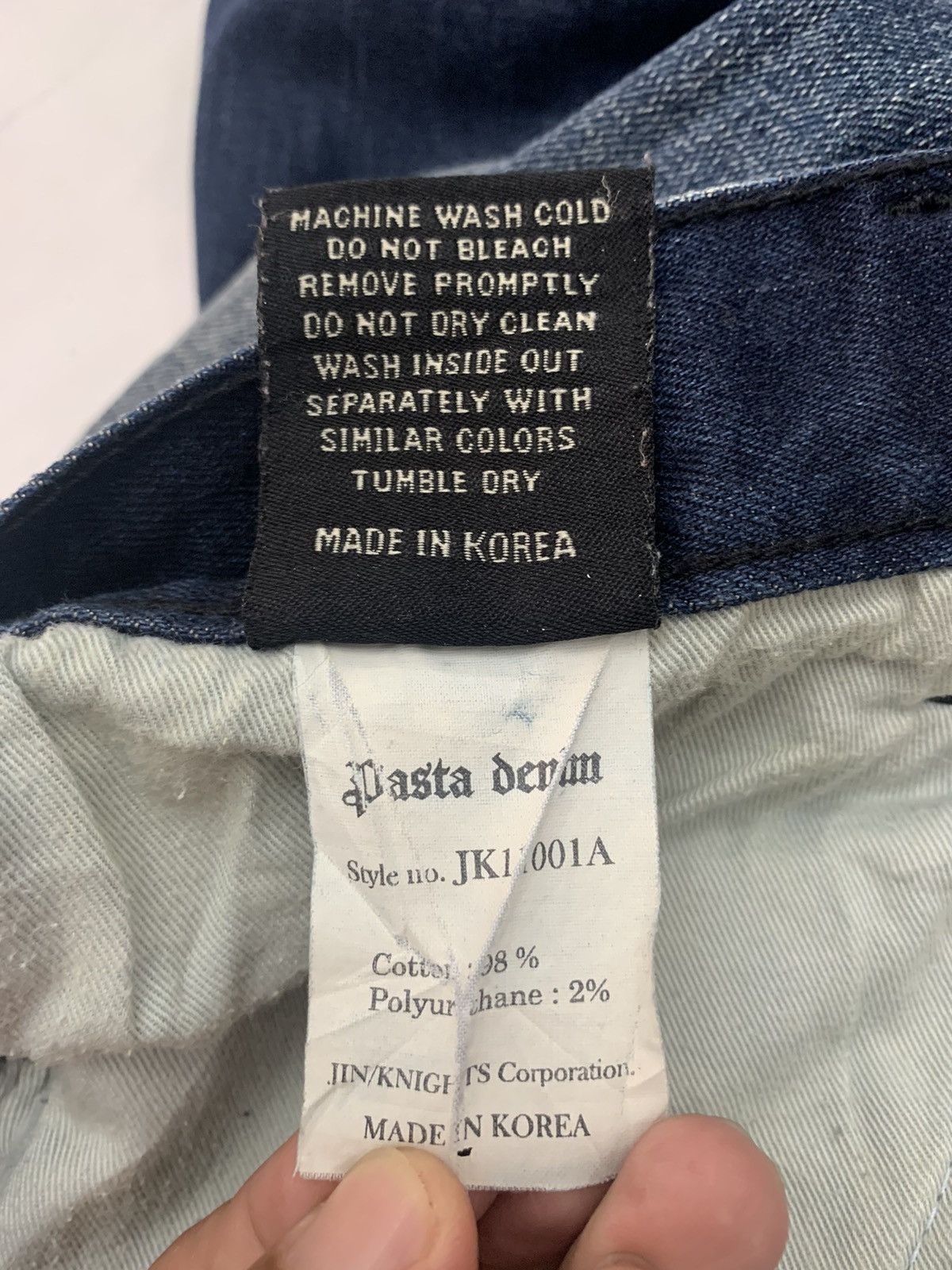 If Six Was Nine Pasta Denim jean skull skeleton design spandex pant Size US 37 - 10 Thumbnail