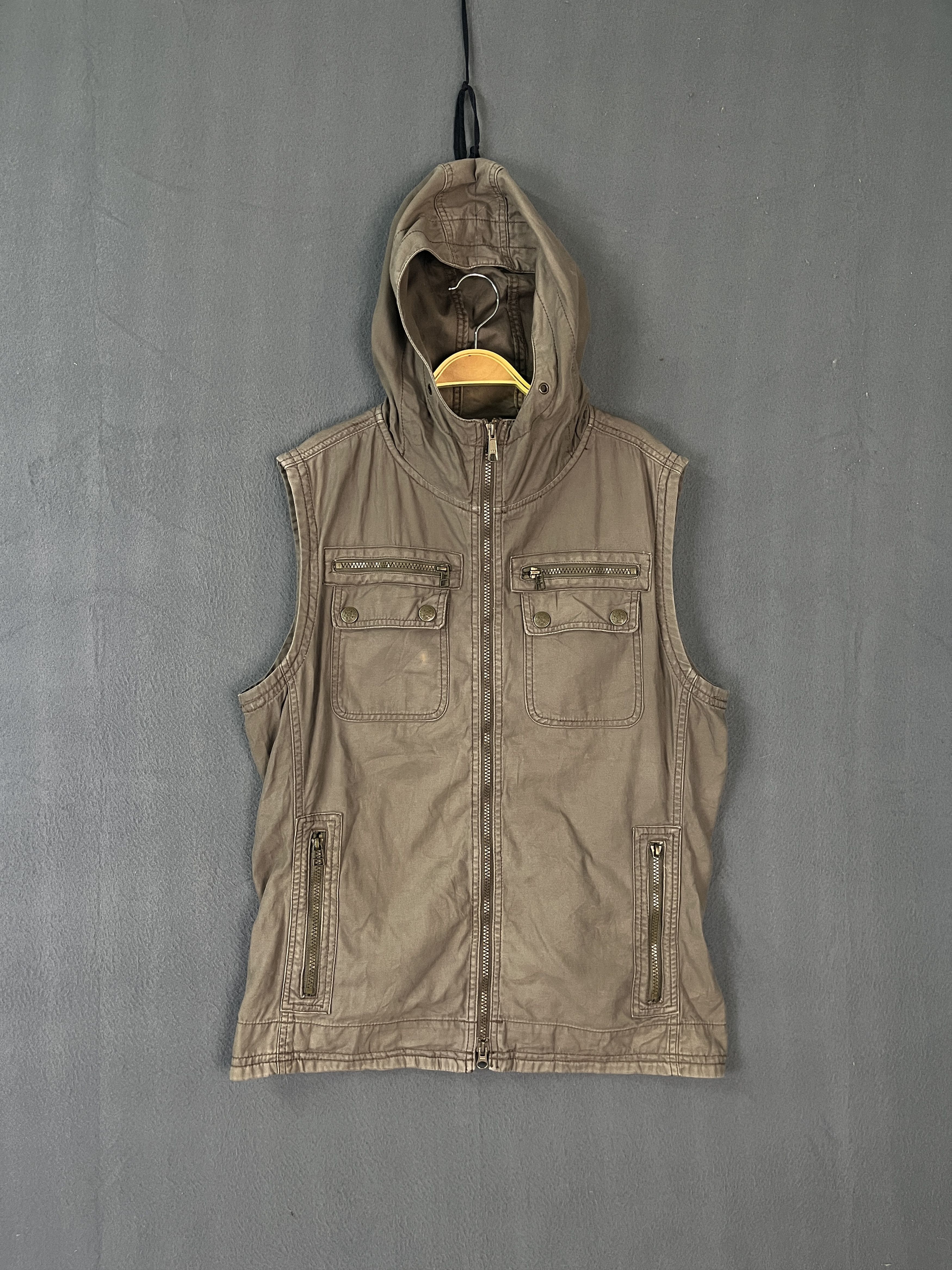 Von Dutch Von Dutch Sleeveless Hooded Vest Jacket Size US L / EU 52-54 / 3 - 1 Thumbnail