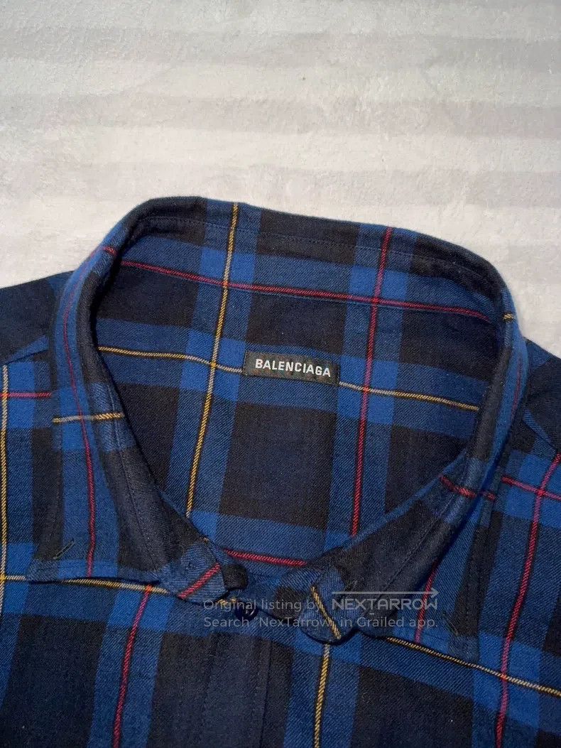 Balenciaga Balenciaga Loose Plaid Shirt, Blue, Size L Size US S / EU 44-46 / 1 - 3 Thumbnail
