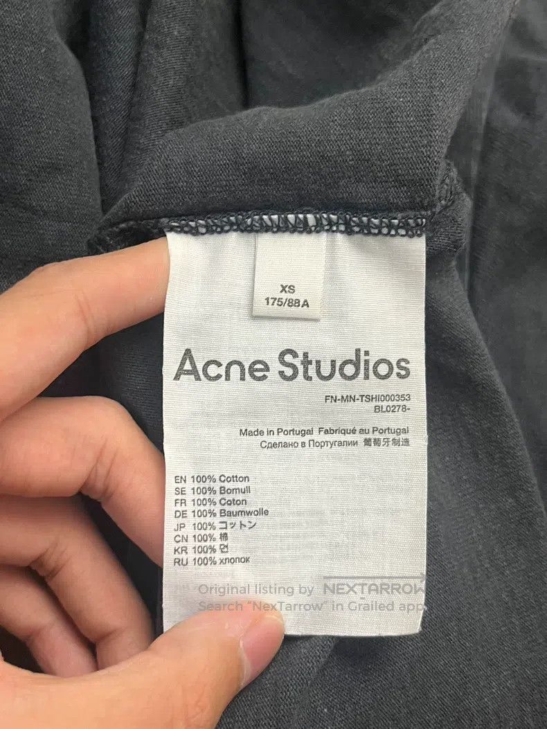 Acne Studios Acne Studios Micro Logo Solid Cotton Casual Short Sleeve T Size US XS / EU 42 / 0 - 4 Thumbnail