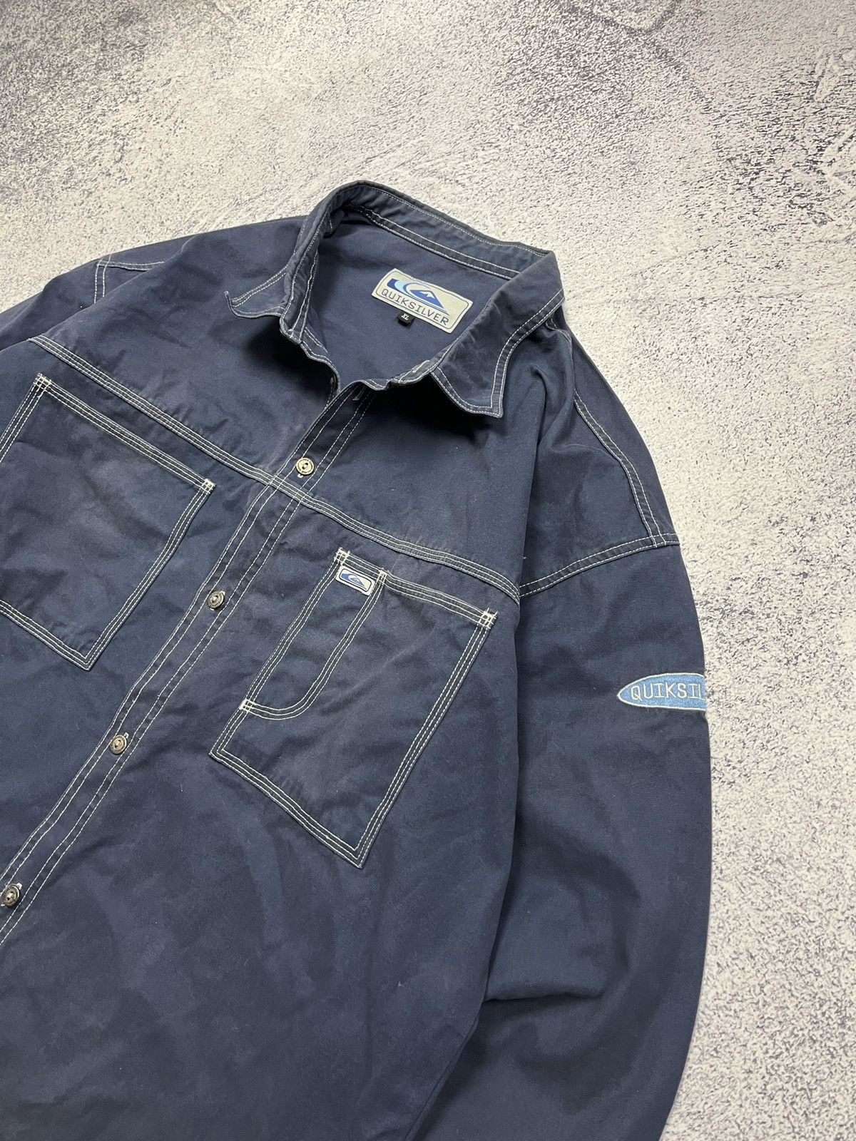 Quicksilver Vintage 90’s Quicksilver Button Up Work Jacket Rare Size US XL / EU 56 / 4 - 5 Thumbnail