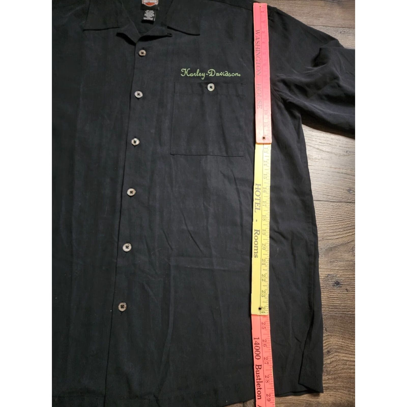Harley Davidson Harley-Davidson Christmas Santa Panelback Shirt Large Black Embroidered Mens Size US L / EU 52-54 / 3 - 6 Thumbnail