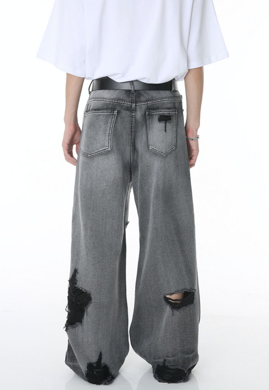 Other Unisex ripped floor mopping jeans Size US 30 / EU 46 - 3 Thumbnail
