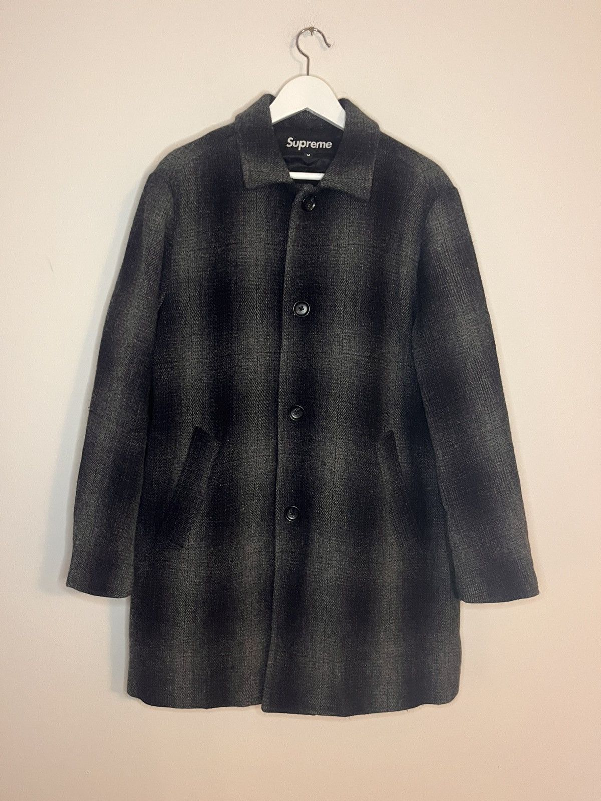 Supreme × Woolrich Woolen Mills Shadow plaid car coat | Grailed