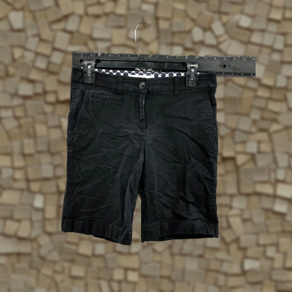 Boden Boden Chino Shorts Womens Size 4 Mid Rise Dark Wash Black - 5-Pocket Denim Flat Front Casual Size 27" / US 4 / IT 40 - 1 Thumbnail