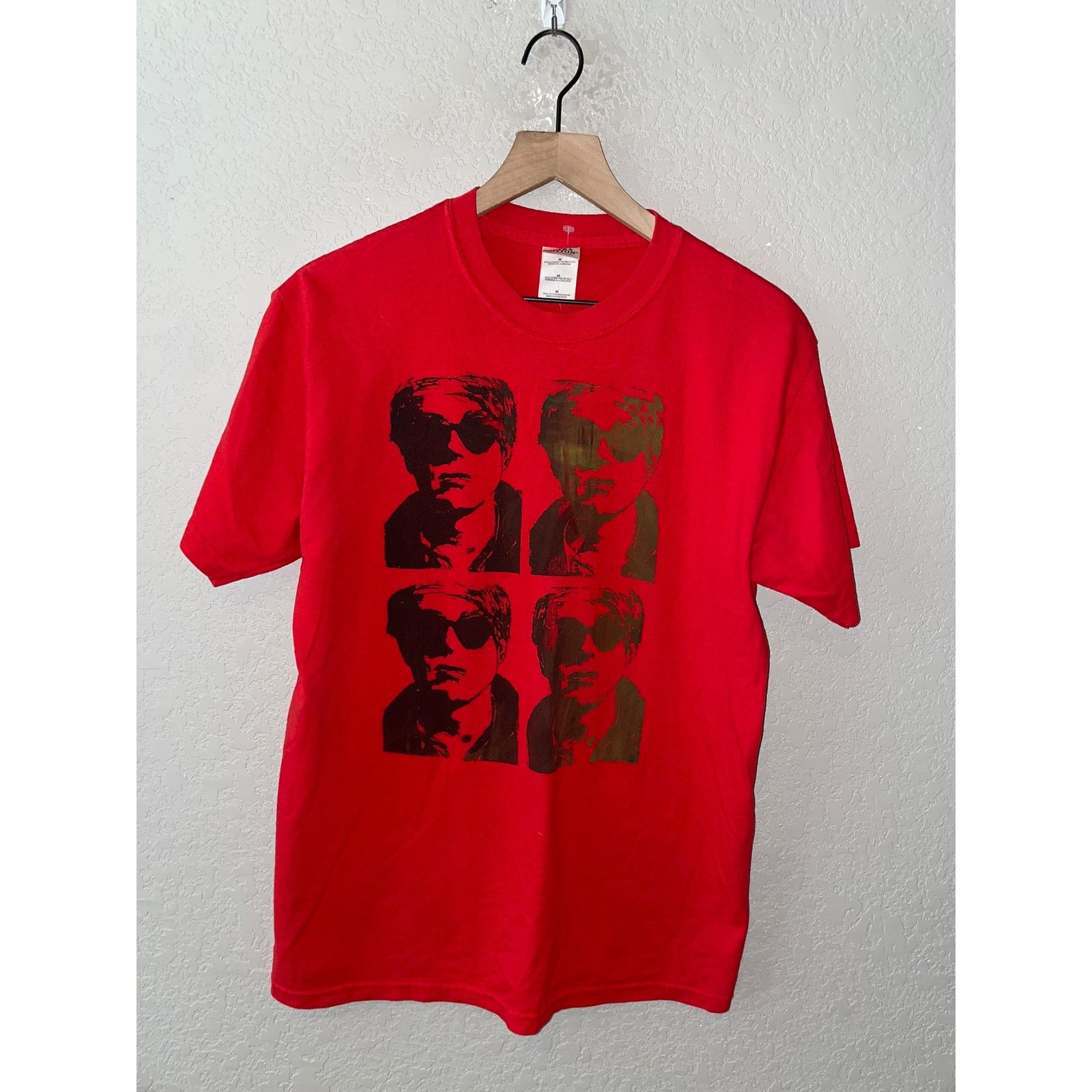 Gildan Vintage Warhol Artwork Shirt Art Artist Red Tee VTG M Medium Size US M / EU 48-50 / 2 - 1 Thumbnail