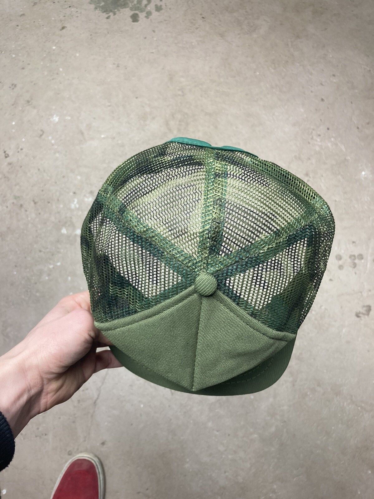 Vintage Vintage 80s camo trucker hat hunting license funny mesh USA Size ONE SIZE - 5 Thumbnail