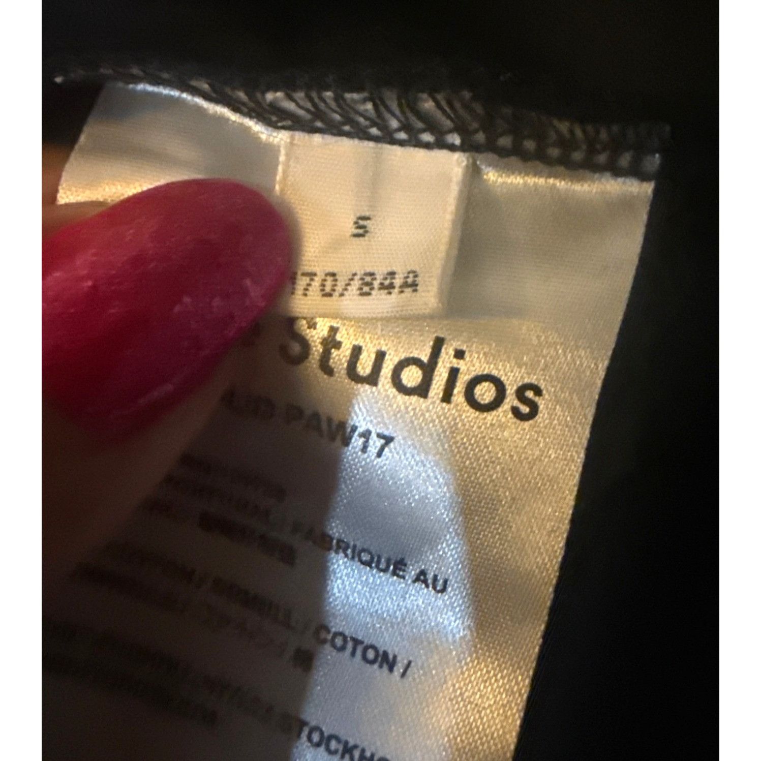 Acne Studios Acne Studios Black Berna Solid PAW17 Dress W/ Glitter Detail Size S / US 4 / IT 40 - 5 Thumbnail