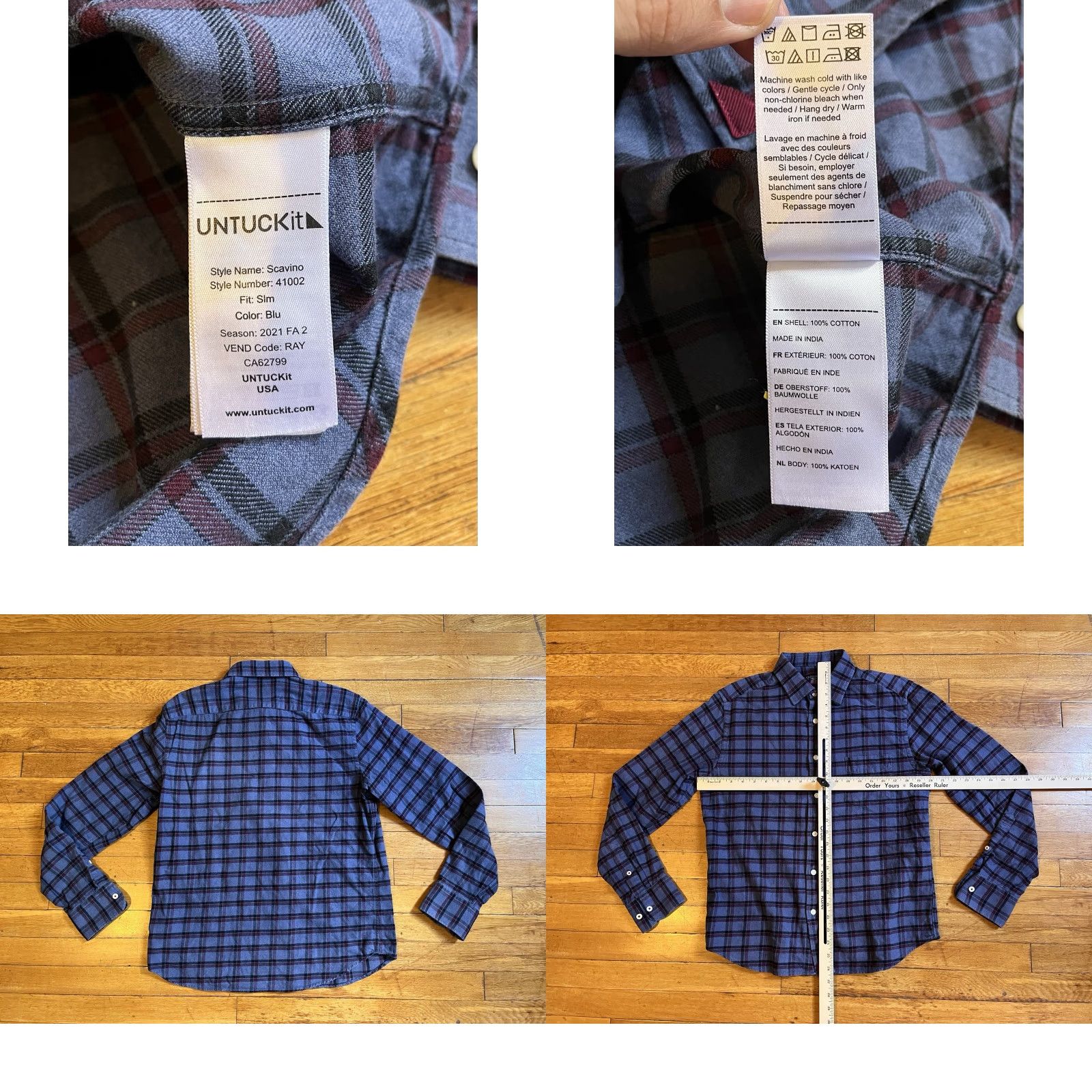 UNTUCKit UNTUCKit Shirt Slim Fit Plaid Flannel 2 Pack Men’s Medium Multicolor Casual Shirt Mens Medium Multicolor Plaid Flannel Shirt Untuckit Size US M / EU 48-50 / 2 - 10 Thumbnail