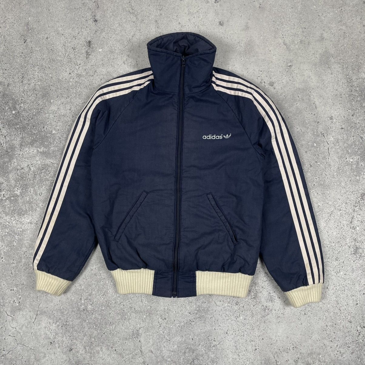 Adidas × Vintage 70s-80s Vintage Adidas Trefoil Logo Faded Jacket Size US M / EU 48-50 / 2 - 2 Thumbnail