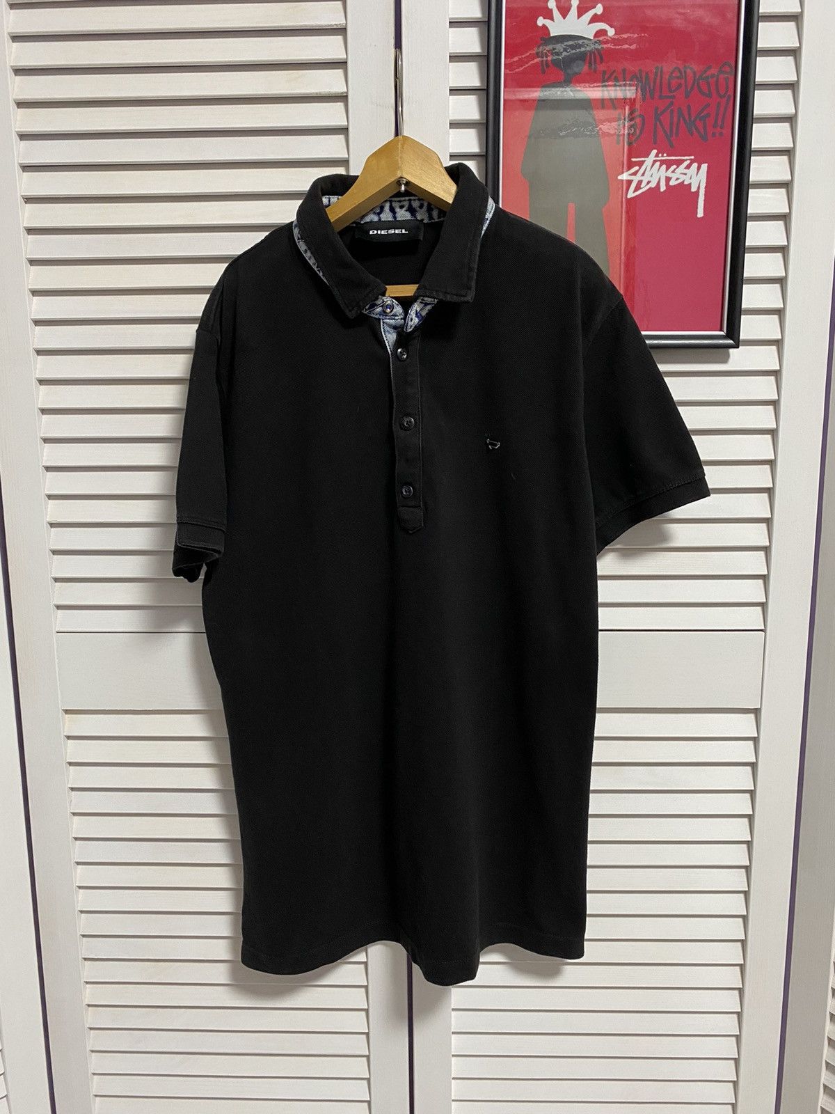 Diesel × Diesel Black Gold Polo Shirt Casual Diesel Metal Logo Jeans Size US L / EU 52-54 / 3 - 1 Thumbnail