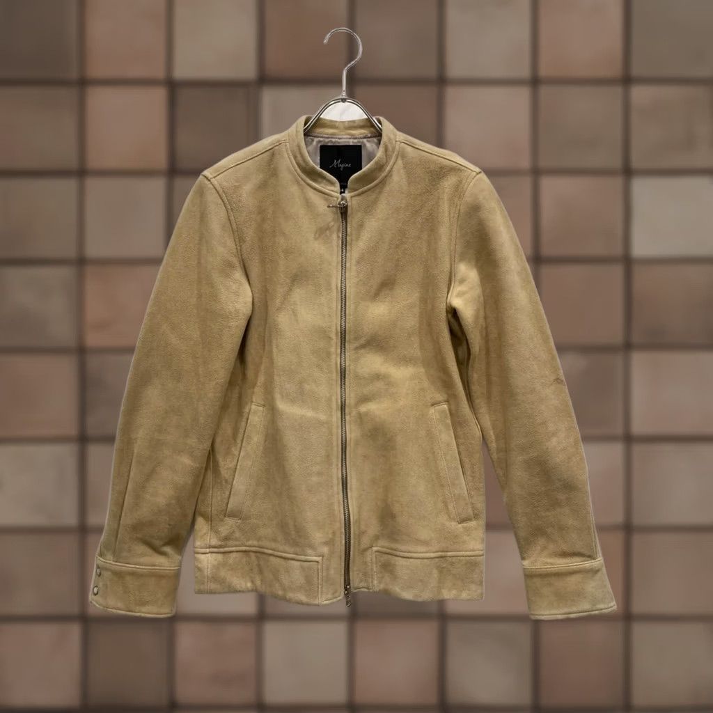 Vintage MAGINE Sheep Leather Jacket Mens 44 Beige Jacket Size US S / EU 44-46 / 1 - 1 Thumbnail