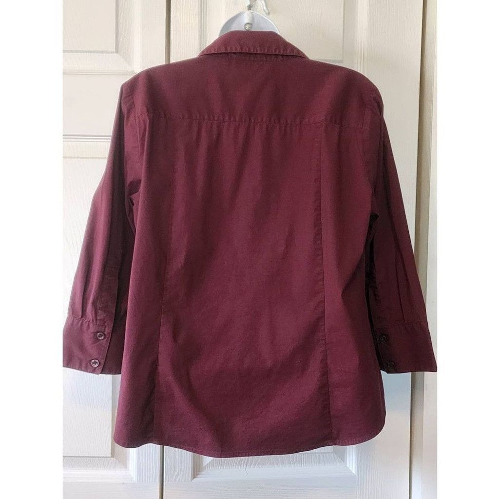 Other Apostrophe Marroon Blouse Size L / US 10 / IT 46 - 2 Thumbnail