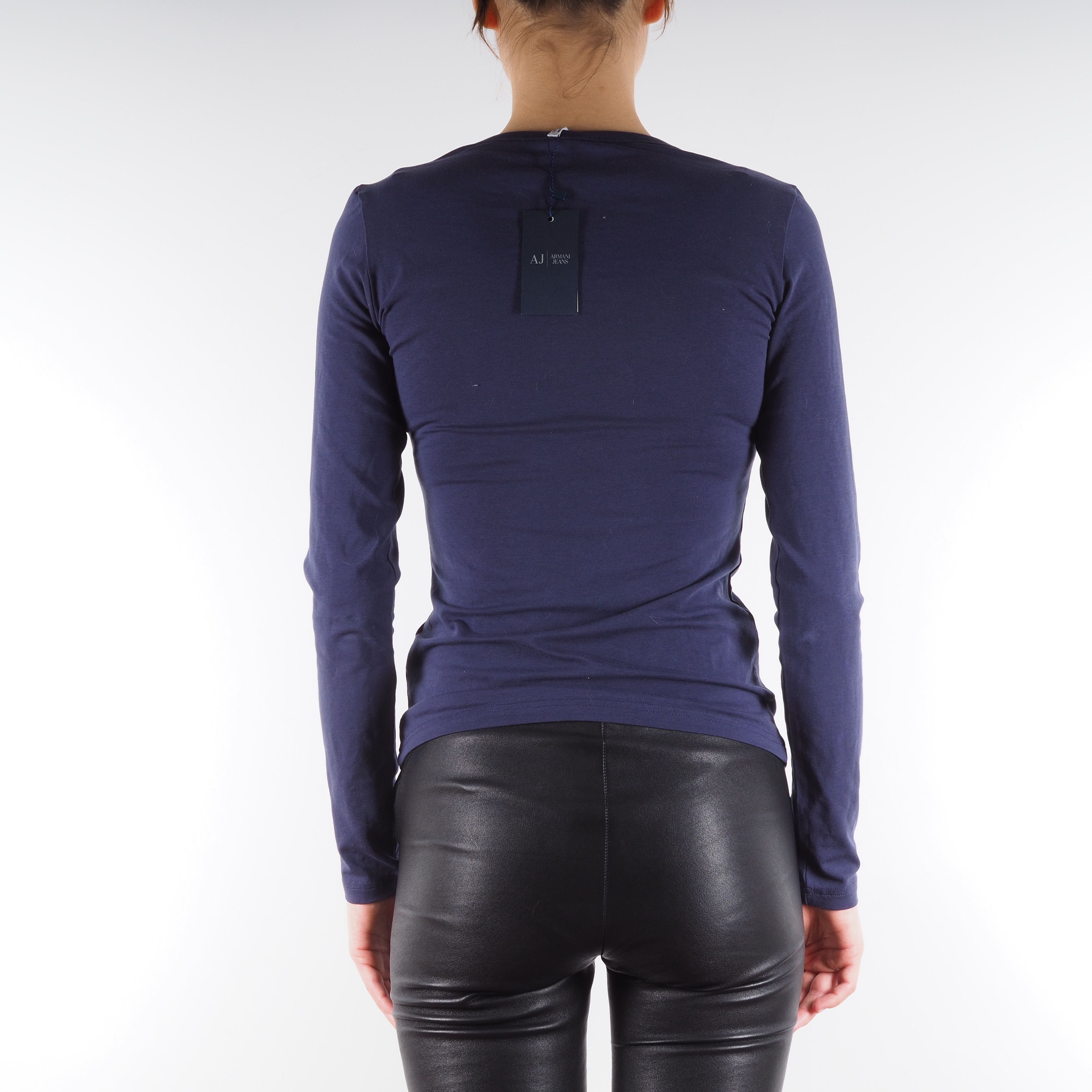 Armani Armani Jeans Women's Blue Logo Long Sleeve Top Blouse Size S / US 4 / IT 40 - 10 Thumbnail
