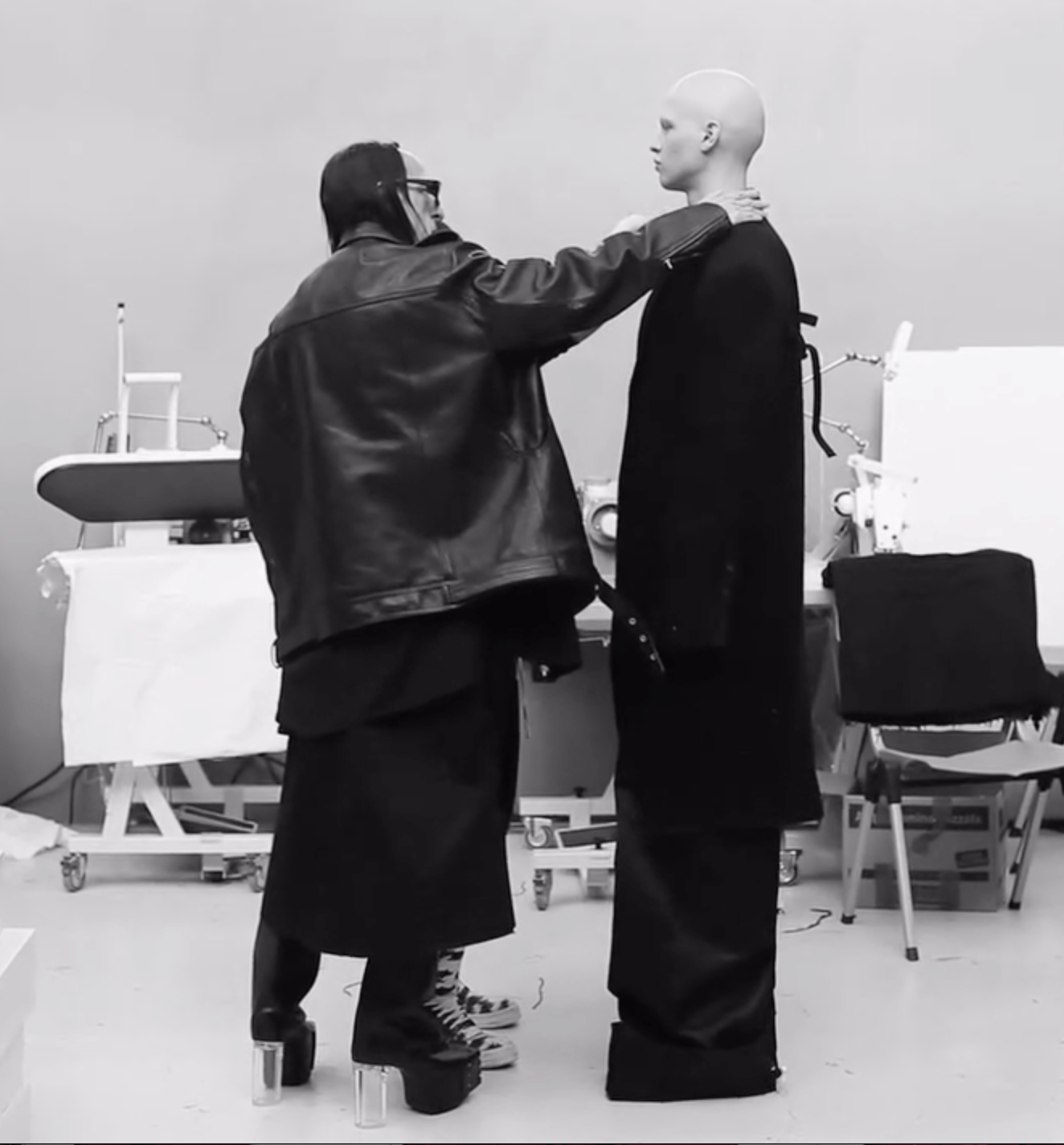 Rick Owens 💥SAMPLE HEAVY LEATHER JUMBO LUKE STOOGES JACKET Size US M / EU 48-50 / 2 - 5 Thumbnail