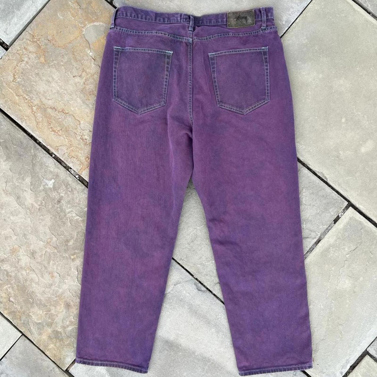 Stussy Double Purple Wash Reworked Stussy Big Ol Jeans Size US 36 / EU 52 - 4 Thumbnail