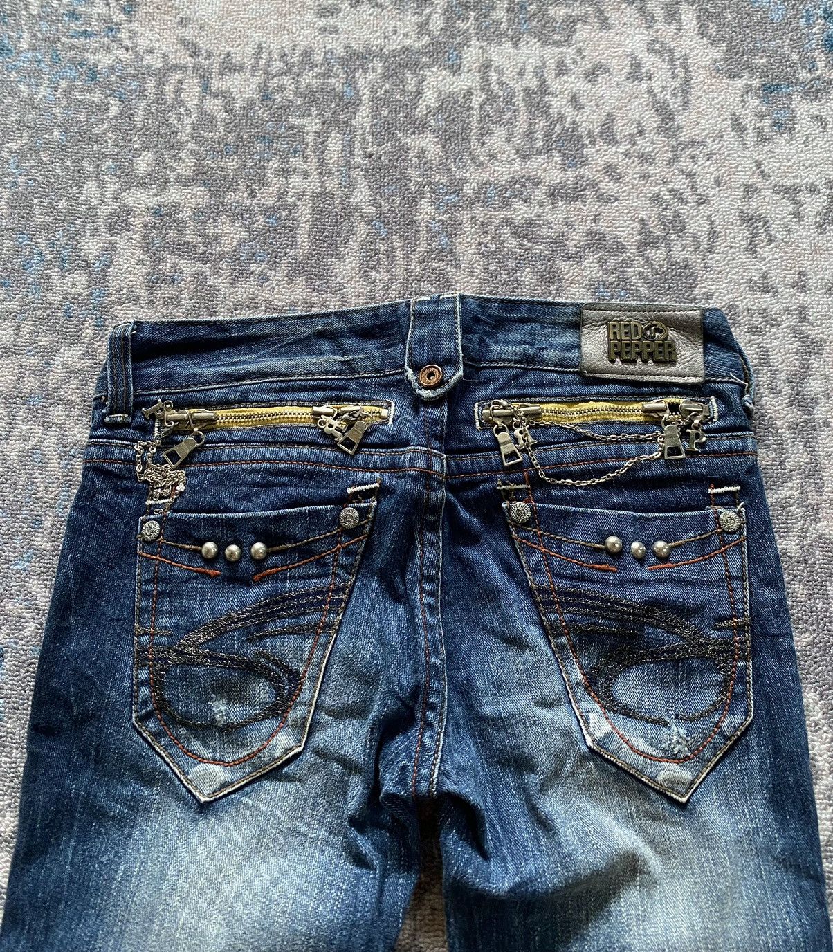Japanese Brand Japanes Red Pepper Studs Flared Jeans Size US 29 - 4 Thumbnail