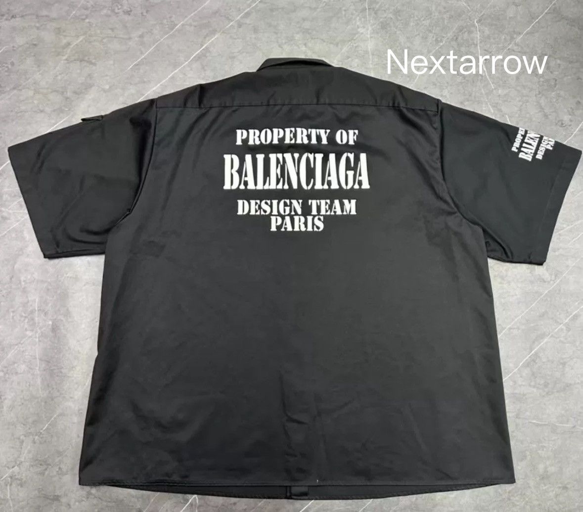 Balenciaga Balenciaga black slogan short sleeved shirt Size US L / EU 52-54 / 3 - 2 Thumbnail