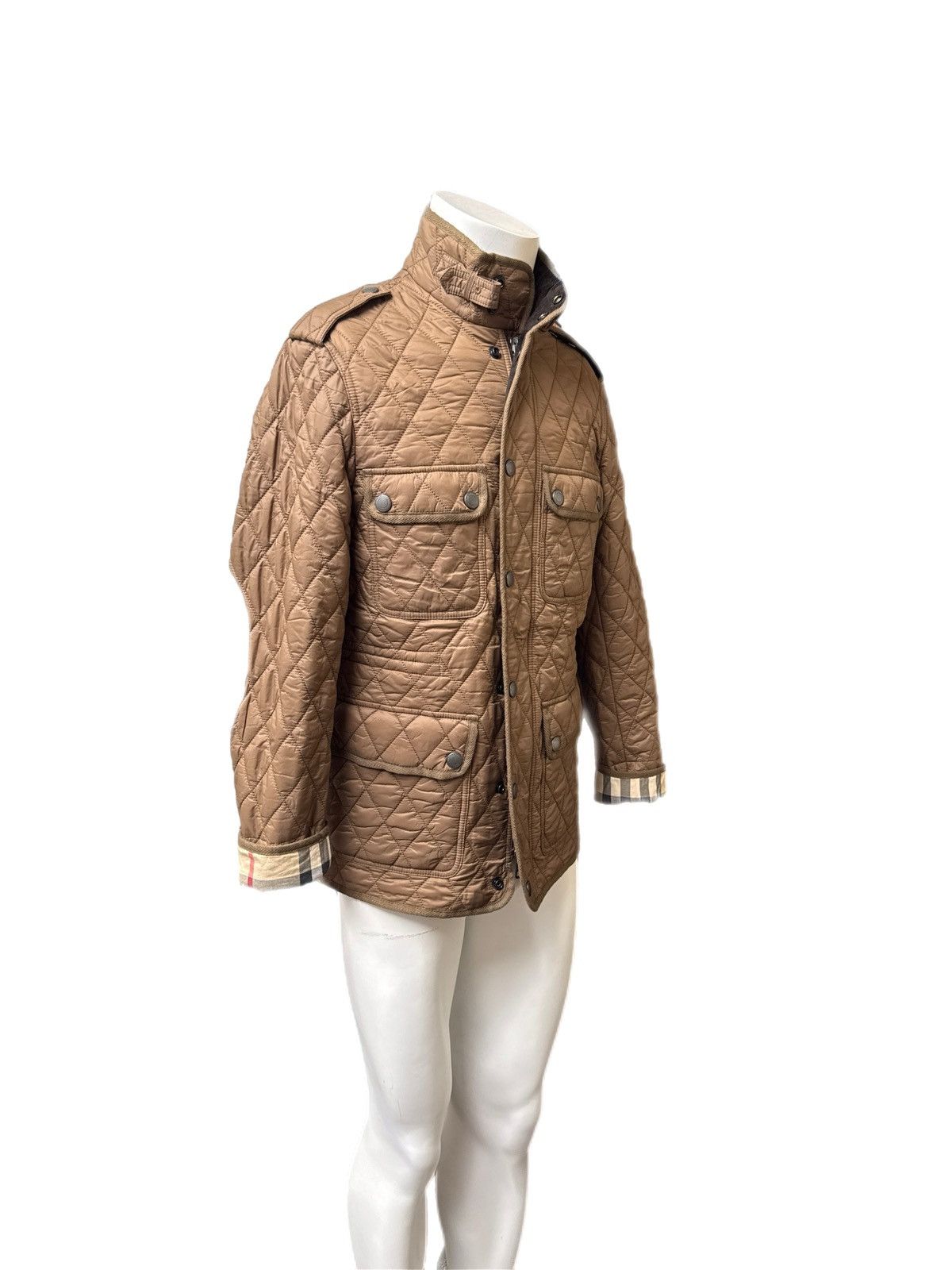 Burberry Burberry brit men’s mushroom Russell quilted jacket large Size US L / EU 52-54 / 3 - 1 Thumbnail