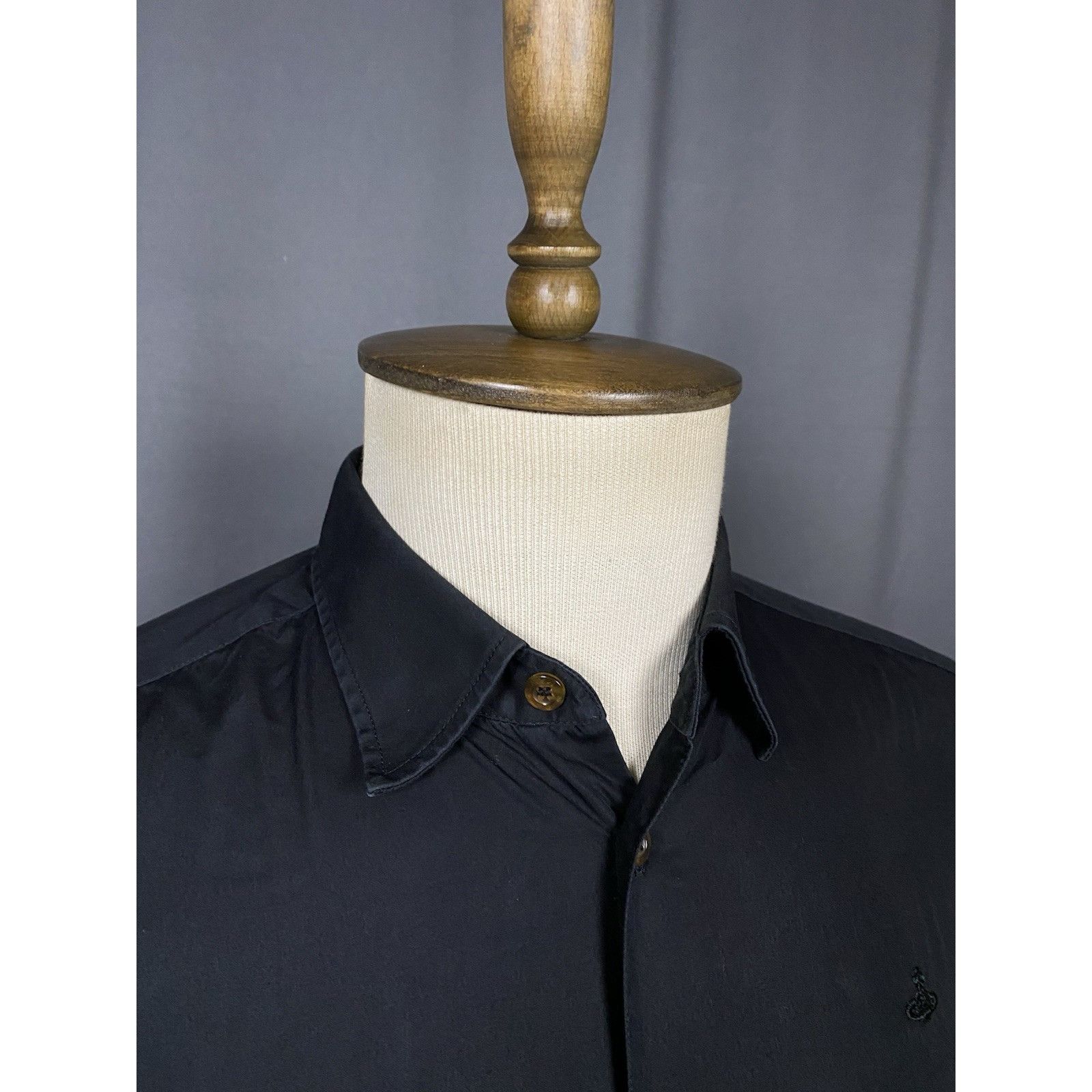 Vivienne Westwood Vivienne Westwood Small Logo Men's Black Longsleeve Shirt Si Size US M / EU 48-50 / 2 - 6 Thumbnail