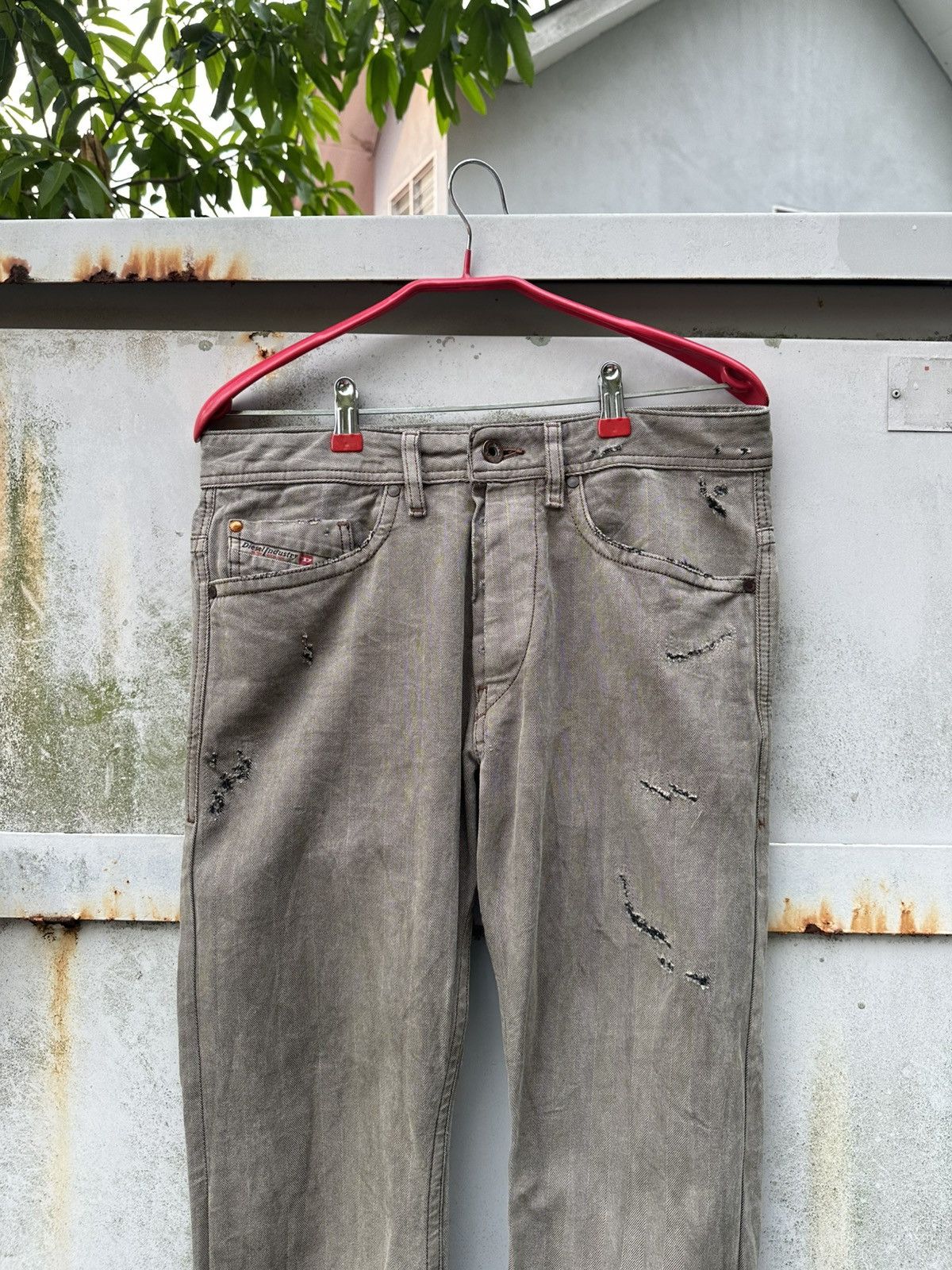 Diesel 👹Vintage Diesel Braddom Thrashed Regular Slim Jeans Size US 28 / EU 44 - 7 Thumbnail